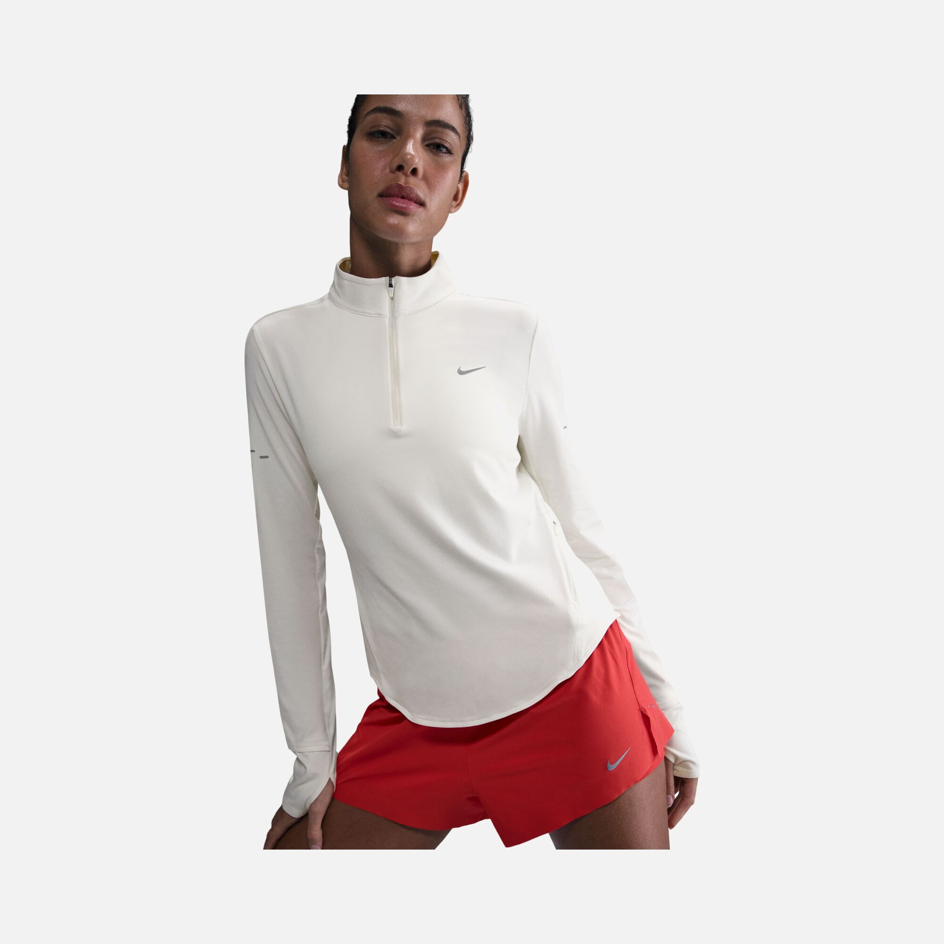 Nike Swift Dri-Fit UV 1/4-Zip Running Long-Sleeve Kadın Tişört