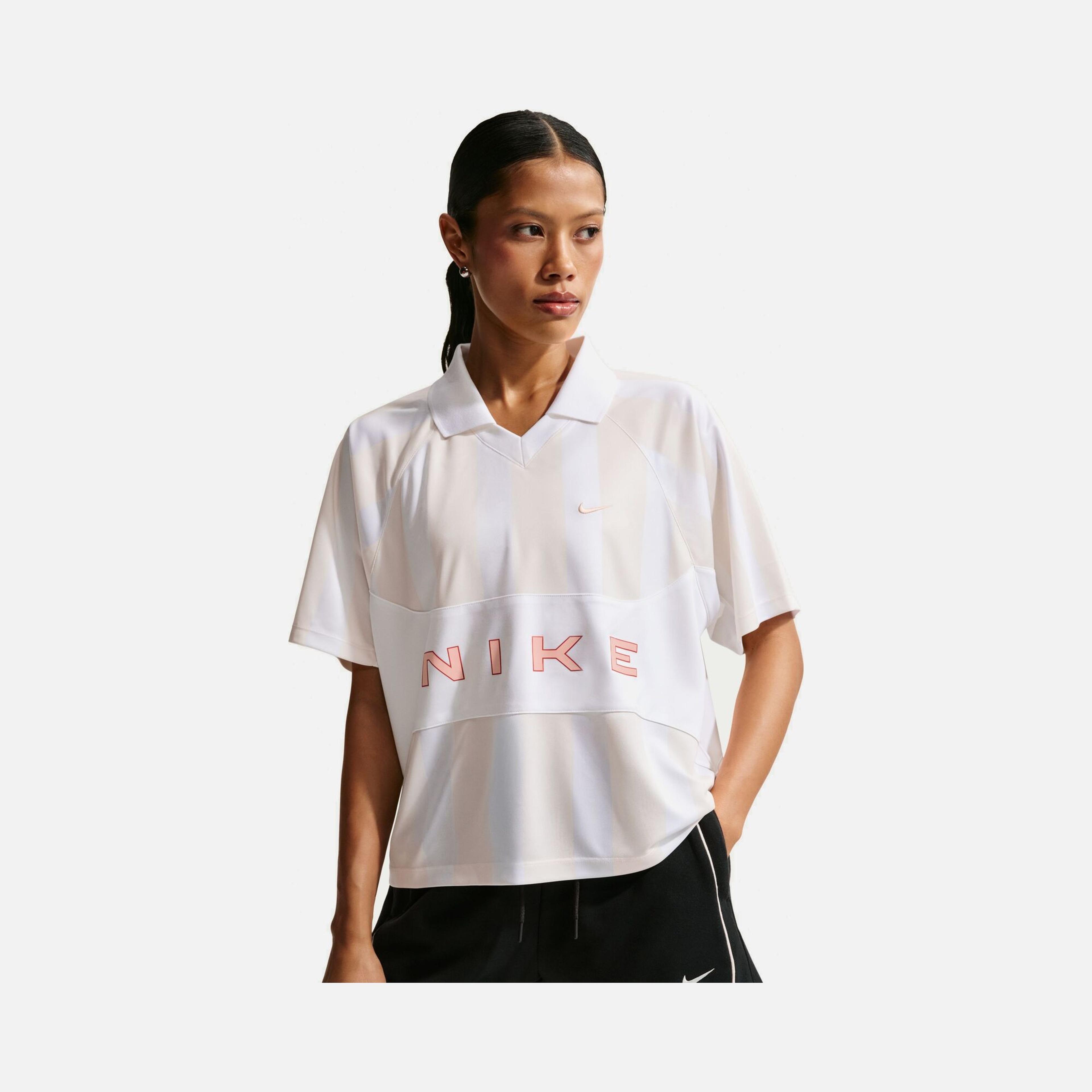 Nike Sportswear Street Oversize Çizgili Kadın Tişört