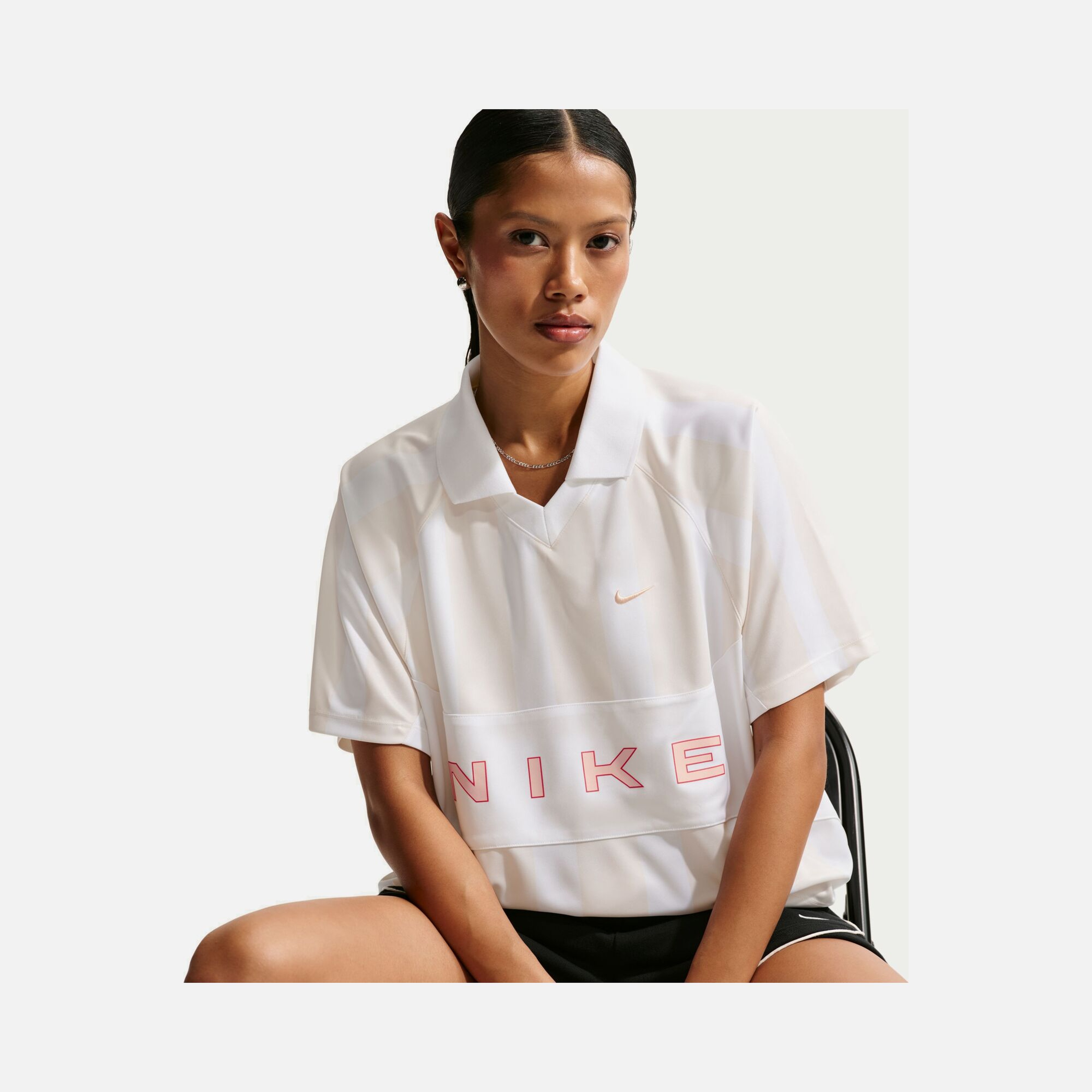 Nike Sportswear Street Oversize Çizgili Kadın Tişört