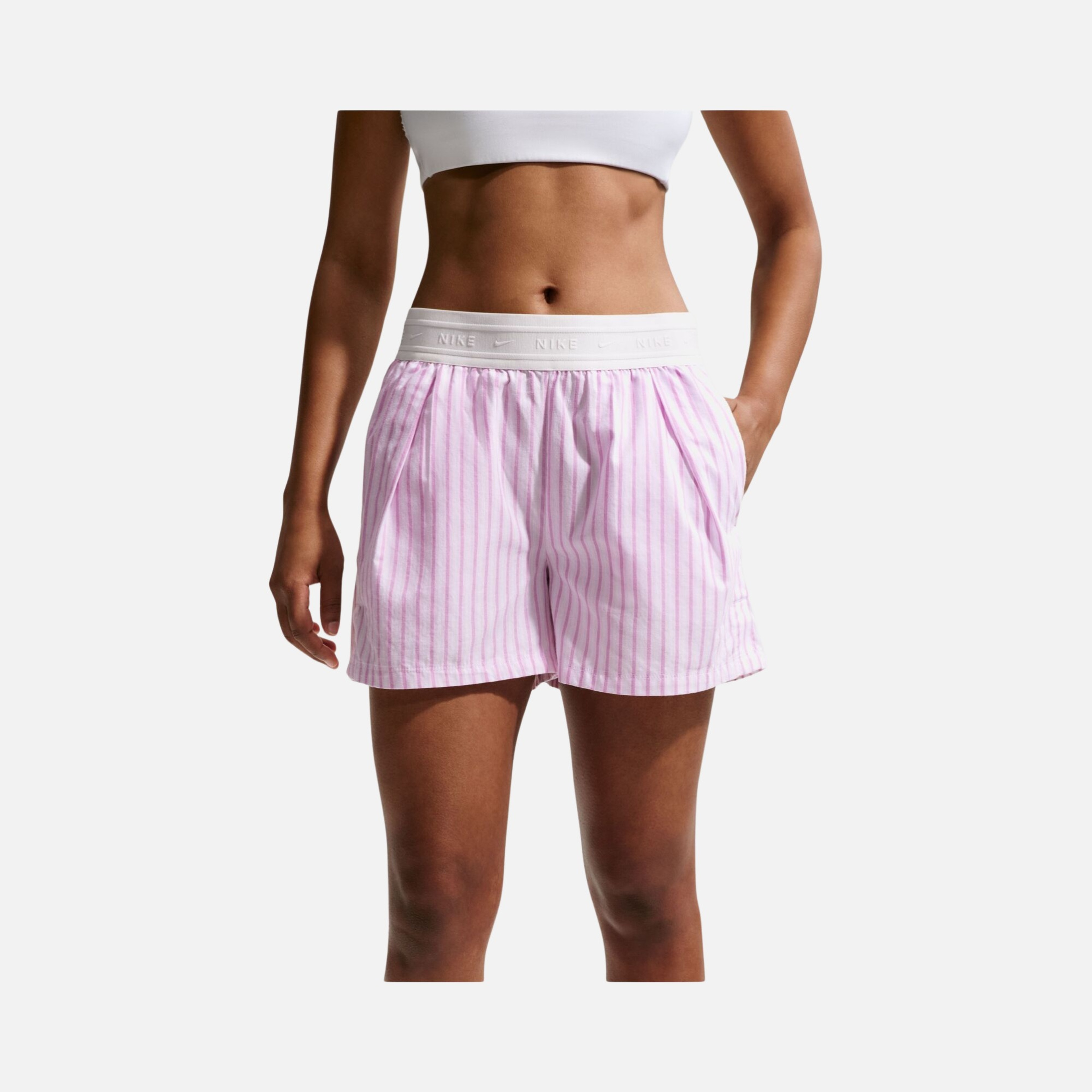 Nike Sportswear Offline Woven Poplin Çizgili Kadın Şort