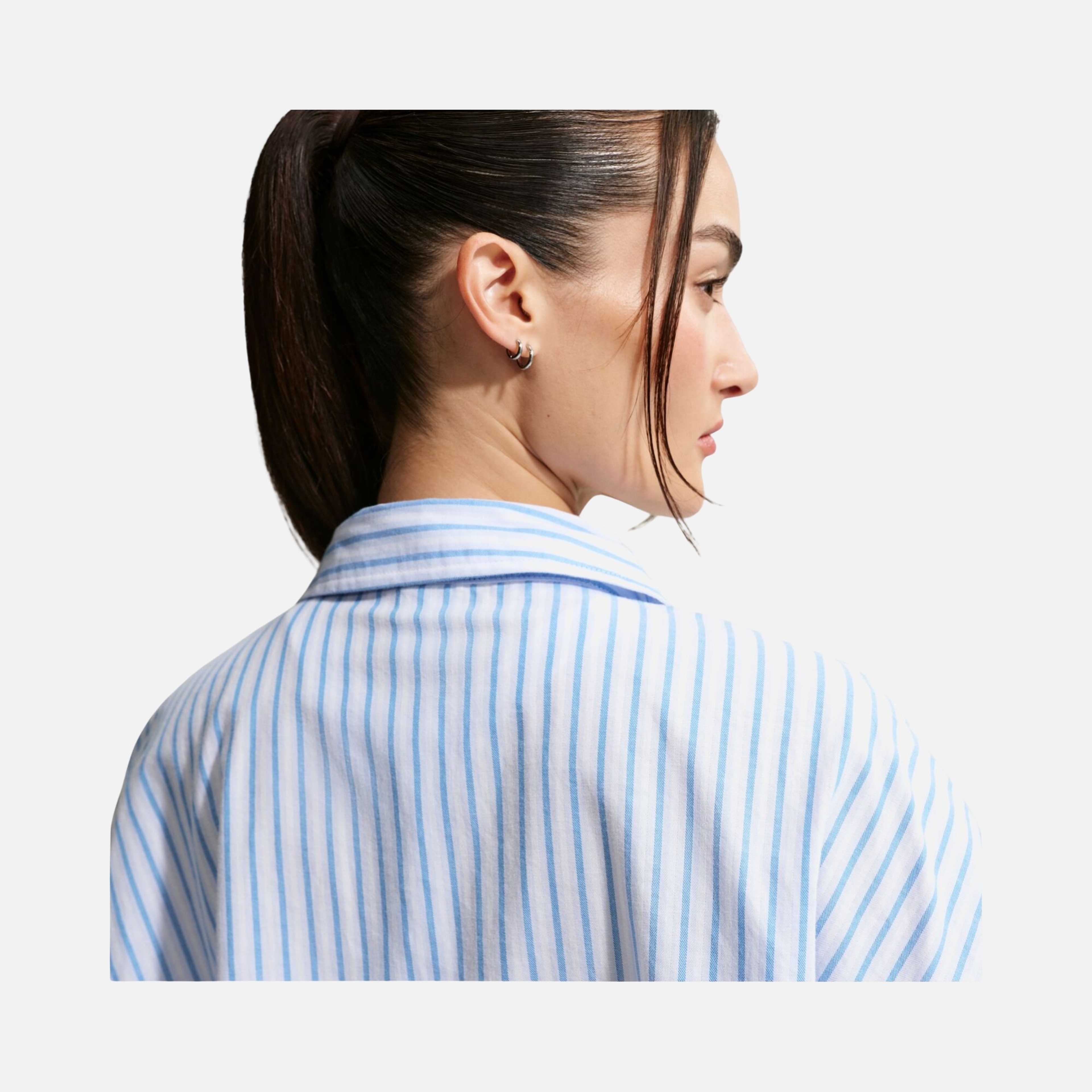 Nike Sportswear Offline Woven Poplin Çizgili Kadın Gömlek