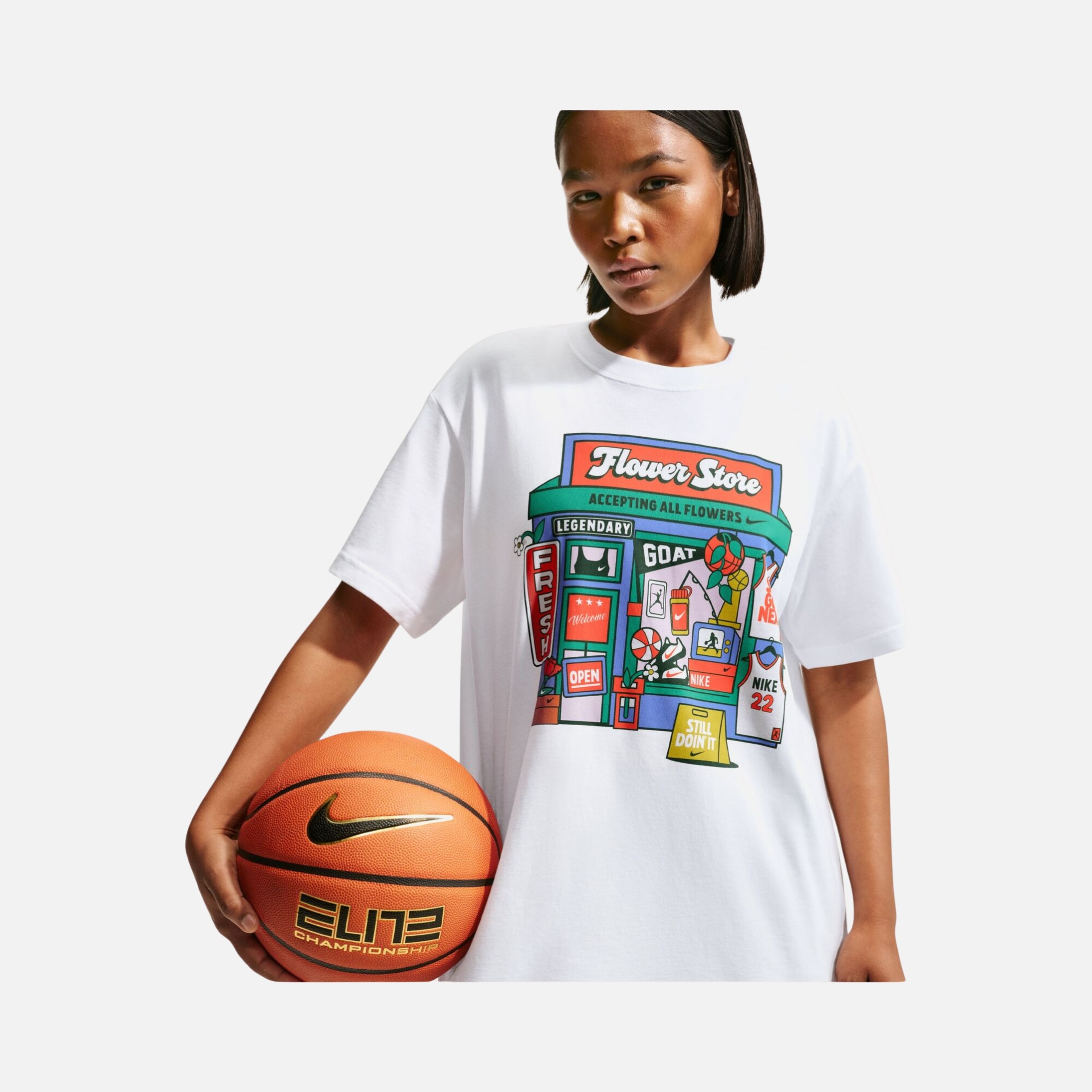 Nike Flower Shop Boyfriend Fit Kadın Tişört