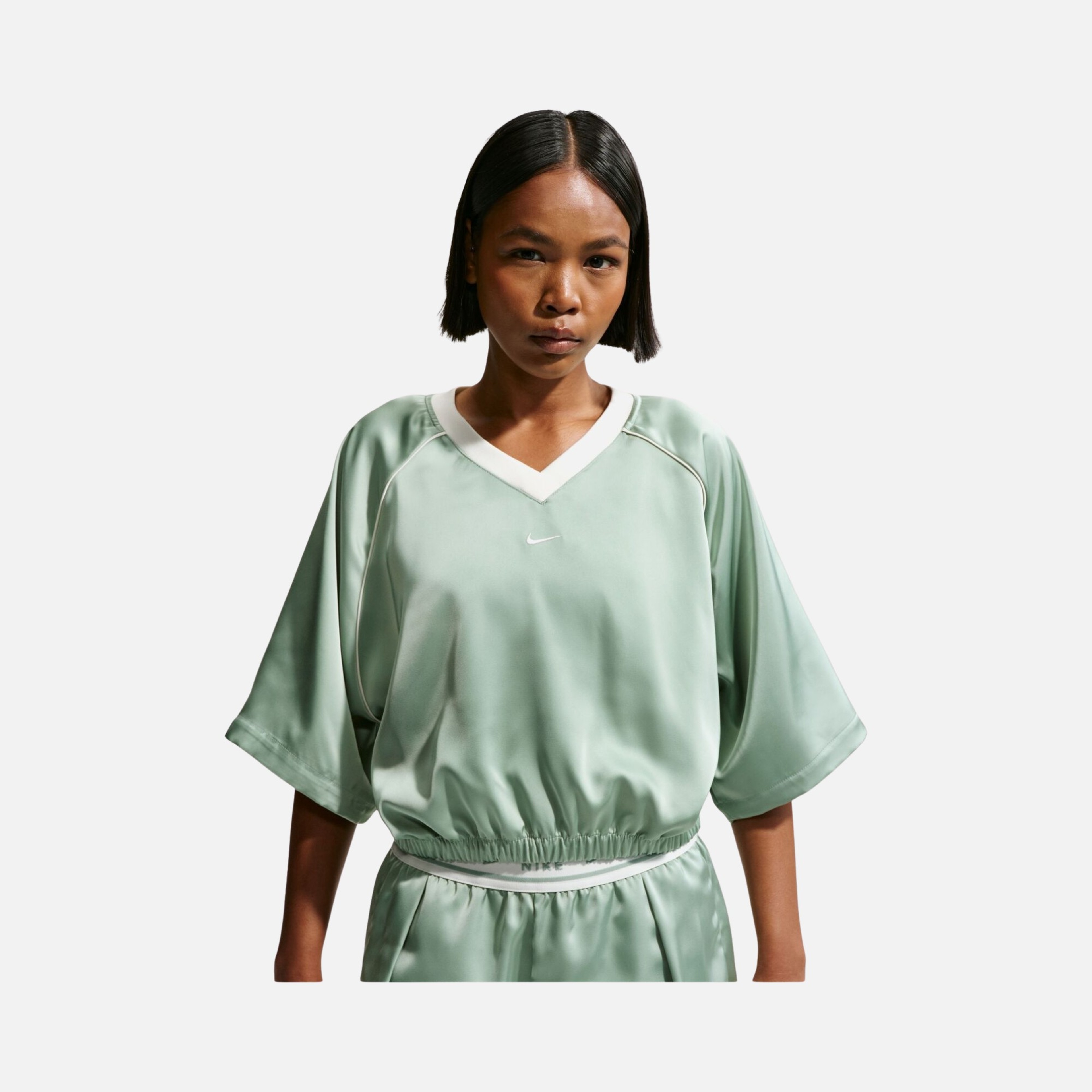 Nike Sportswear Offline Woven Satin Kadın Tişört