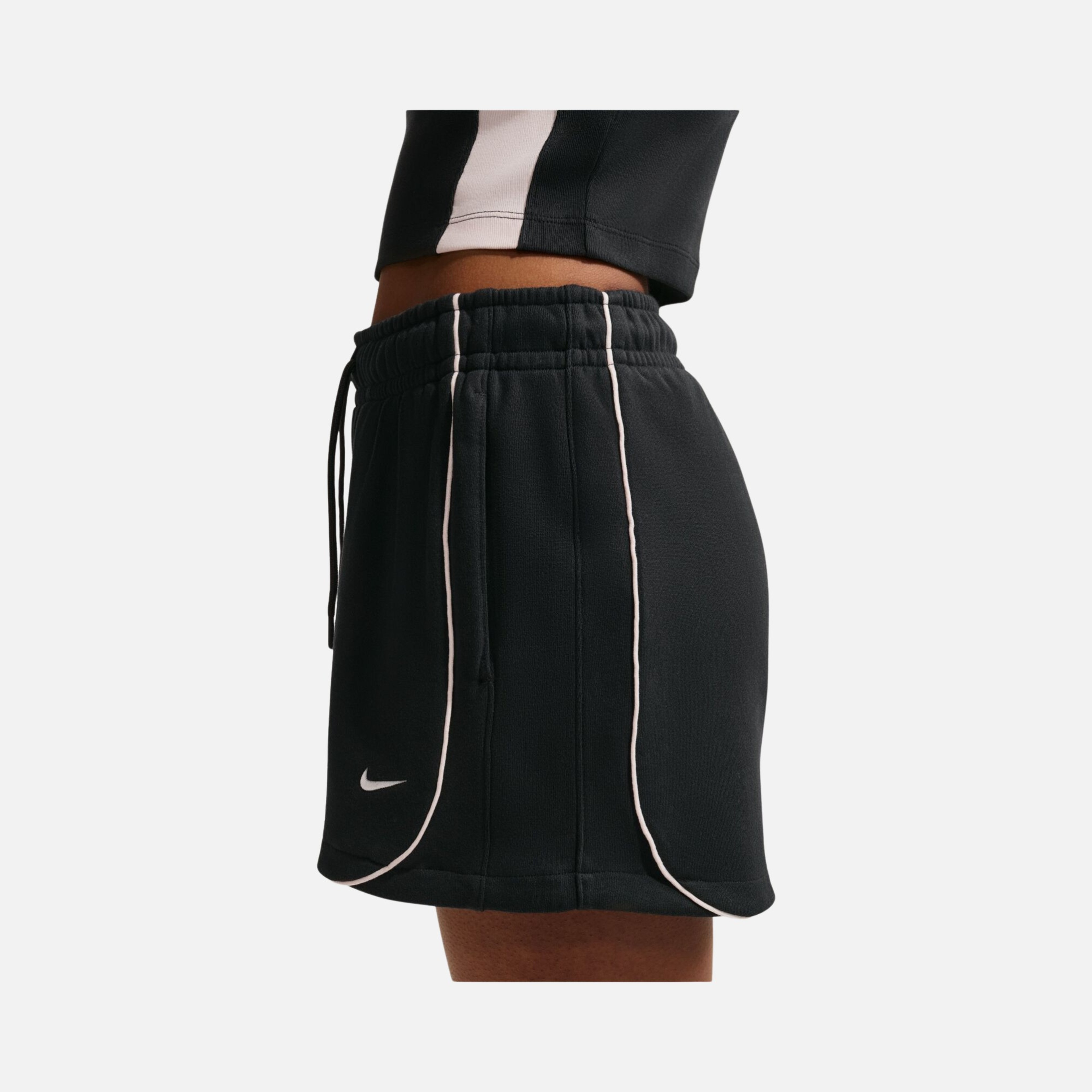 Nike Sportswear Street Grafik Mid-Rise Fleece Kadın Şort