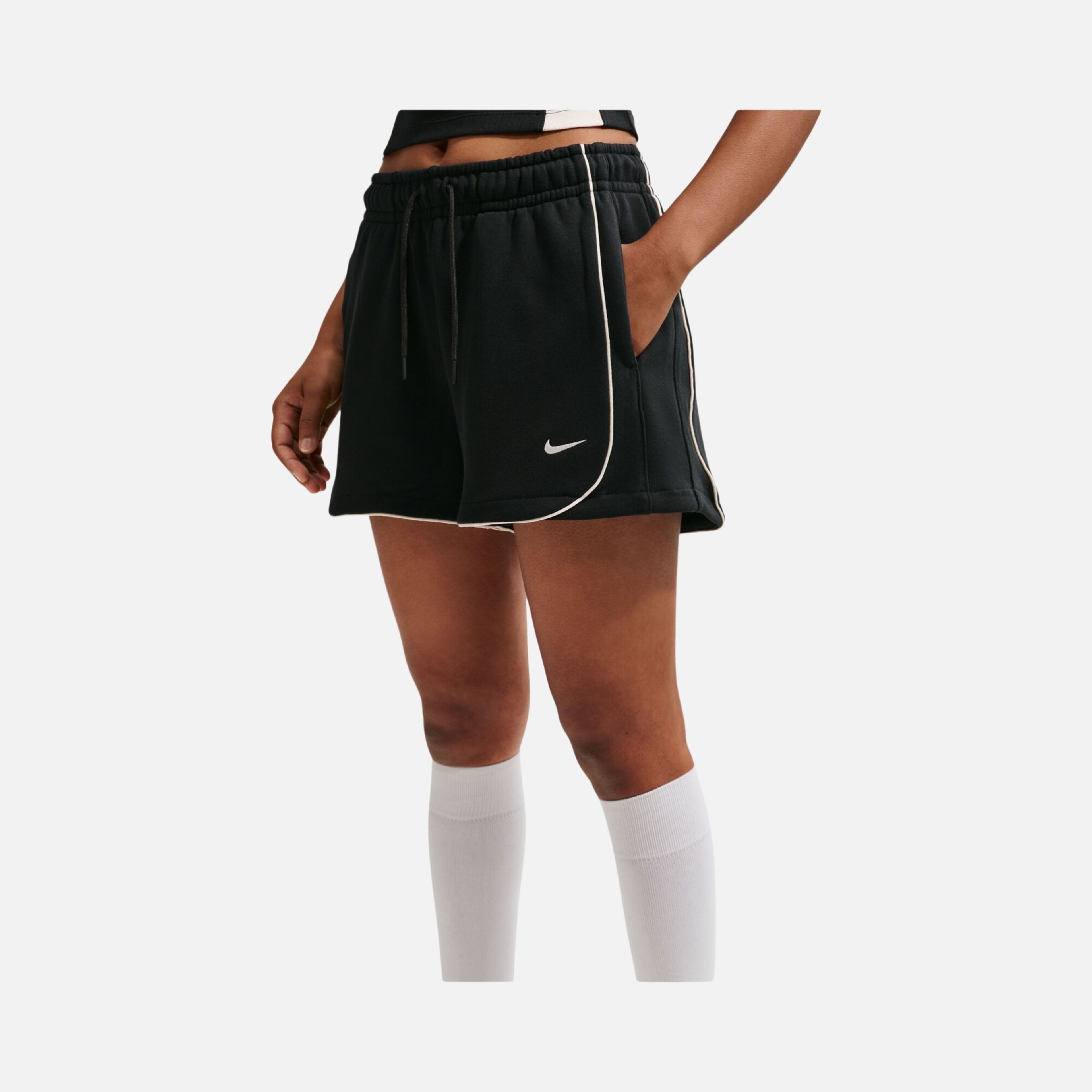 Nike Sportswear Street Grafik Mid-Rise Fleece Kadın Şort