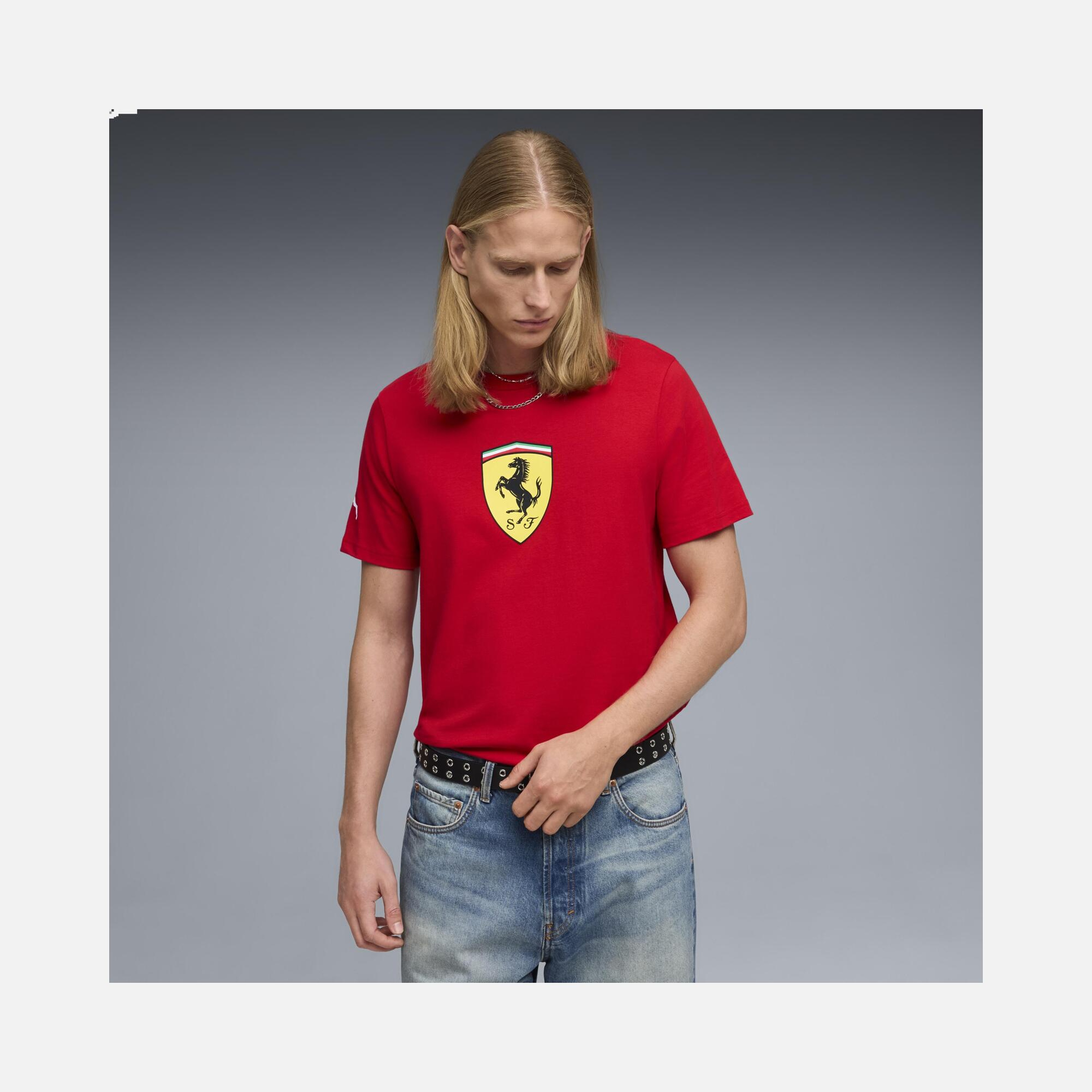 Puma Scuderia Ferrari Colored Shield Erkek Tişört
