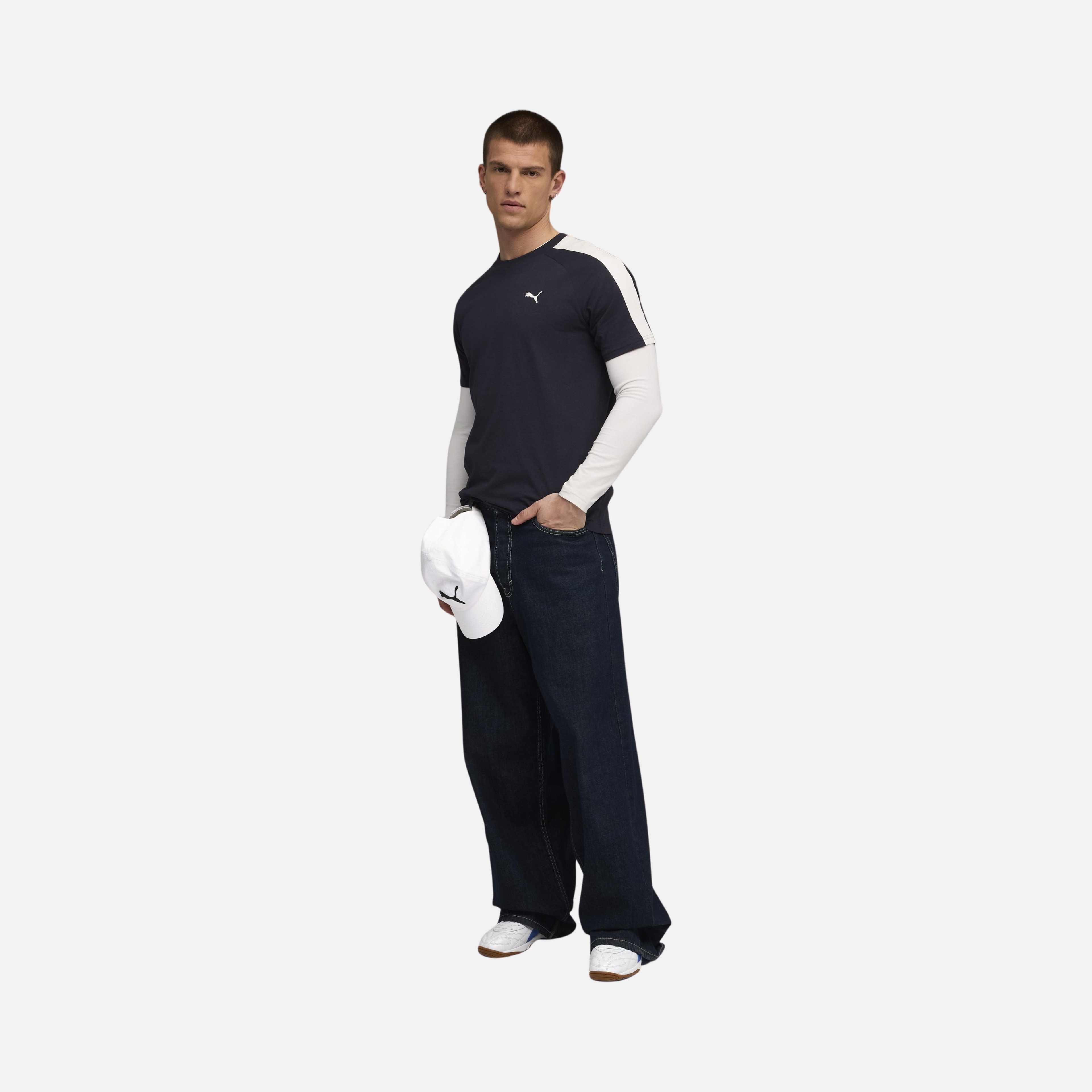 Puma Sportswear T7 Iconic Cat Logo Colorblock Short-Sleeve Erkek Tişört