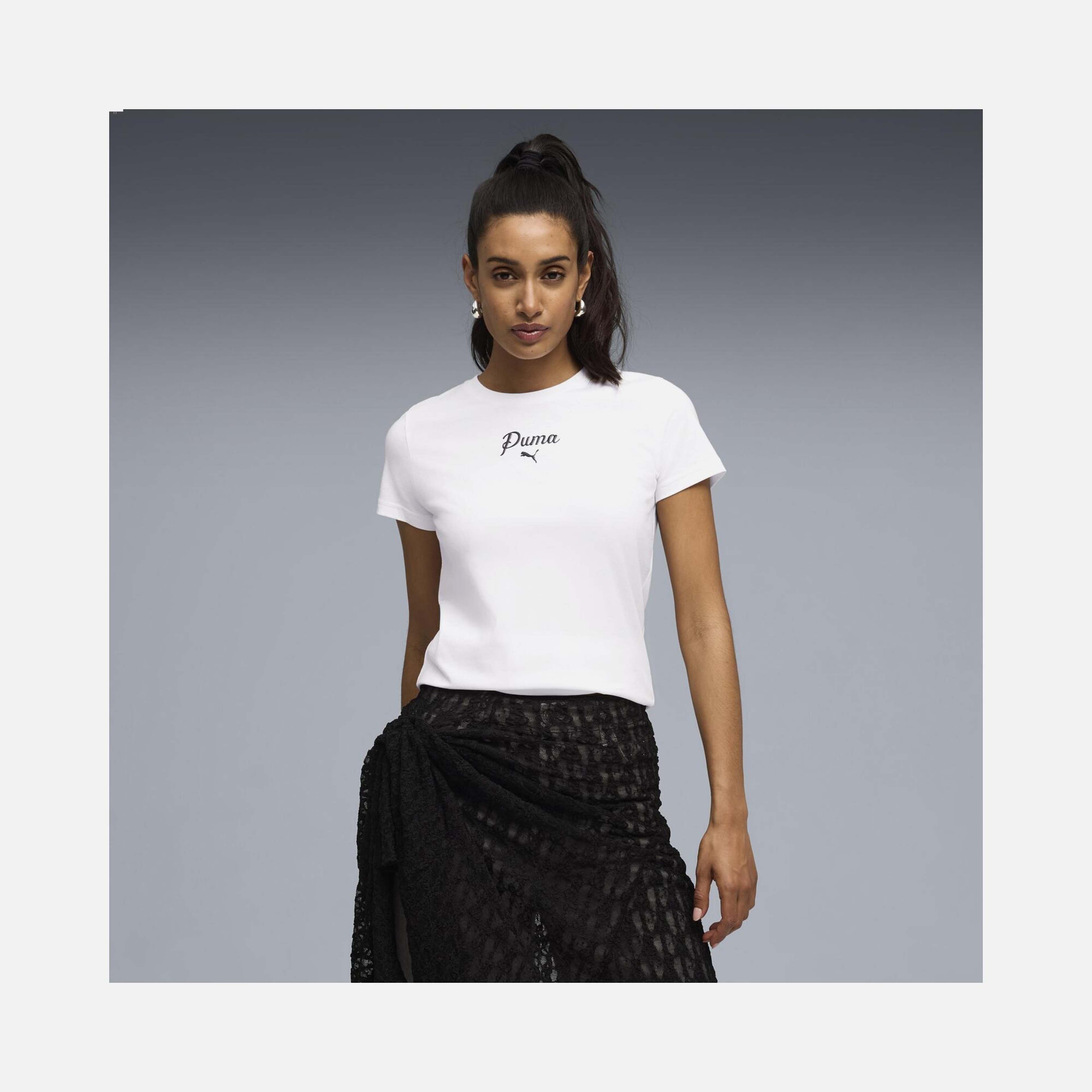 Puma Essentials Script Kadın Tişört