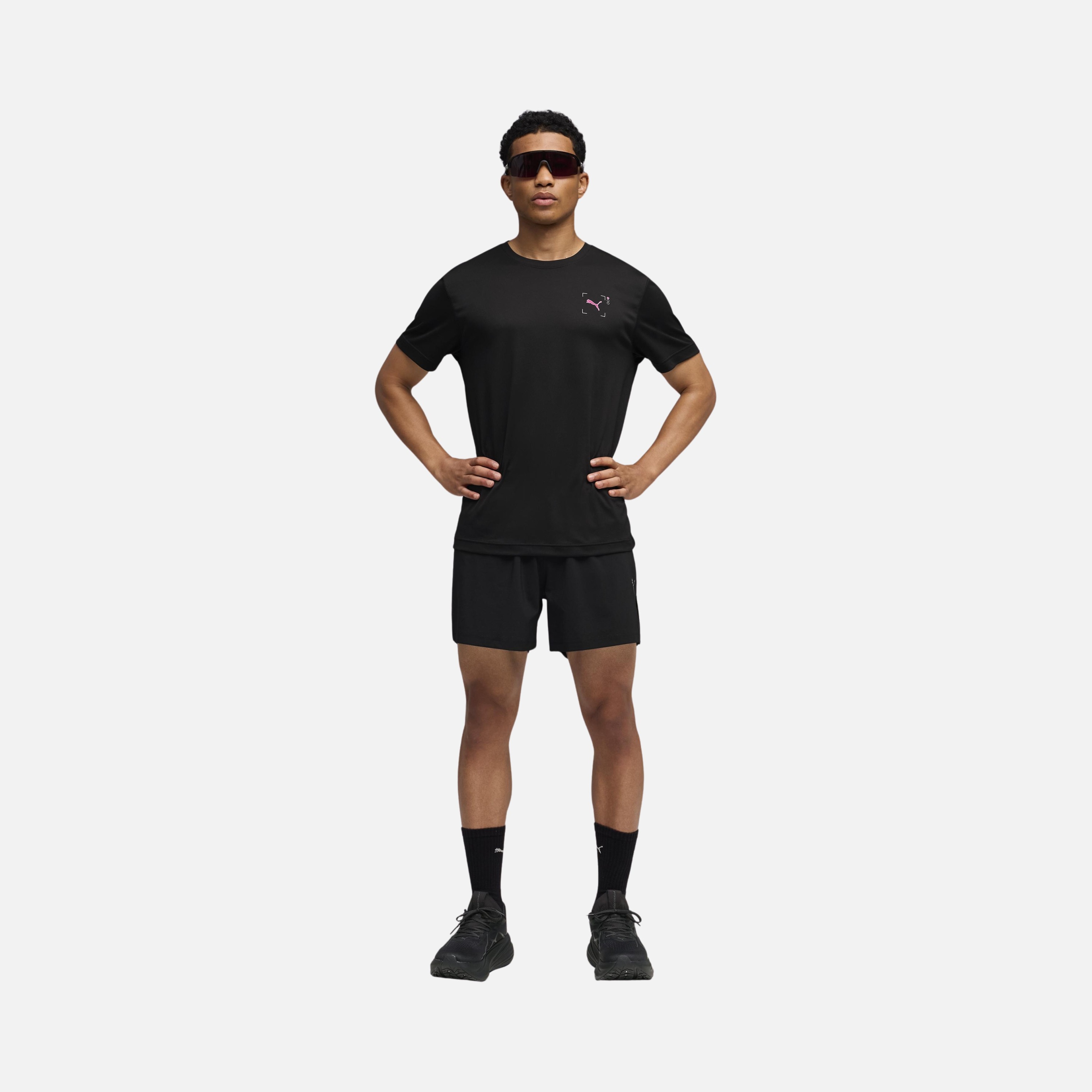Puma Run Illustration Graphic Erkek Tişört