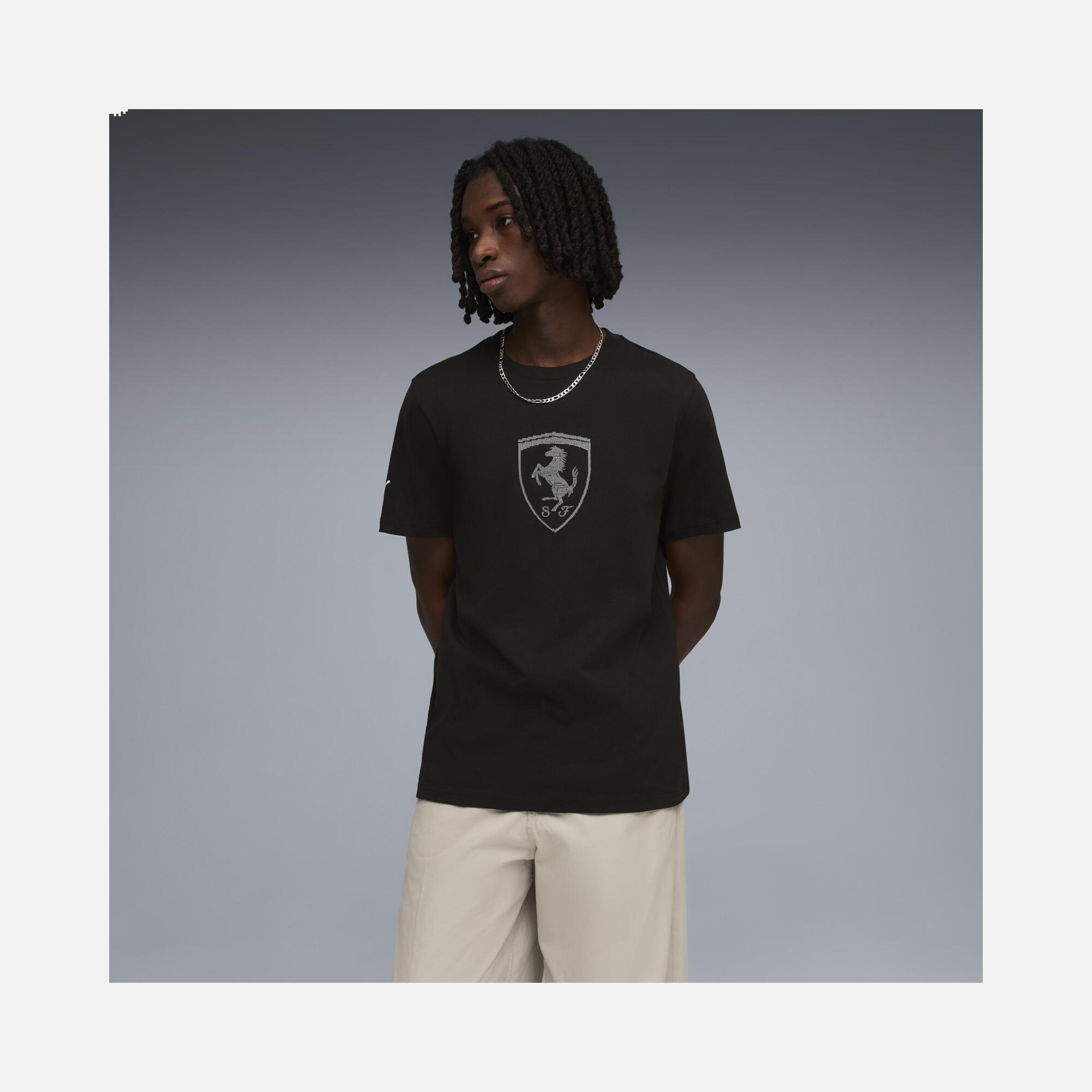 Puma Scuderia Ferrari Tonal Shield Erkek Tişört