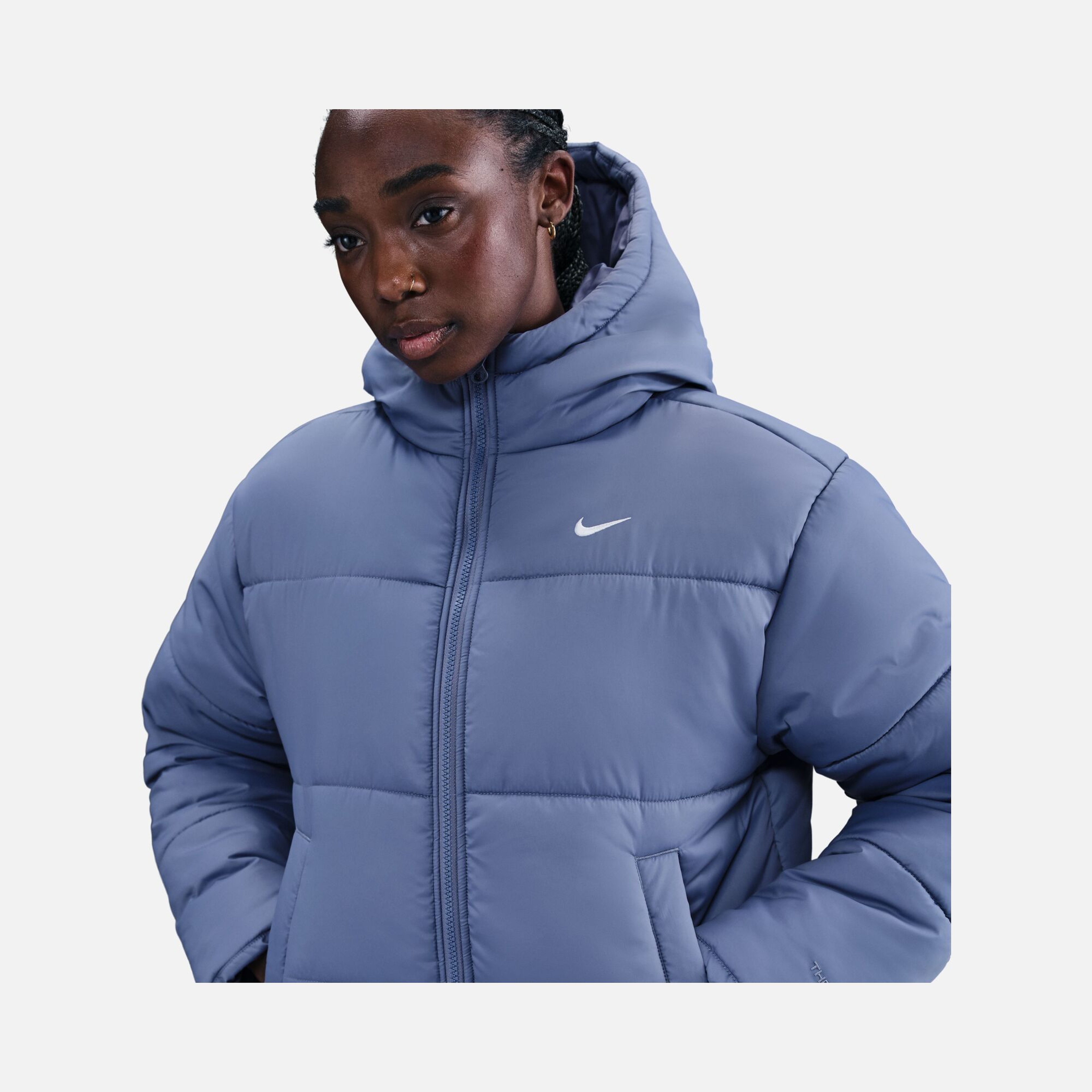 Nike Sportswear Therma-Fit Loose Cut at Hip-Length Full-Zip Hoodie Kadın Mont
