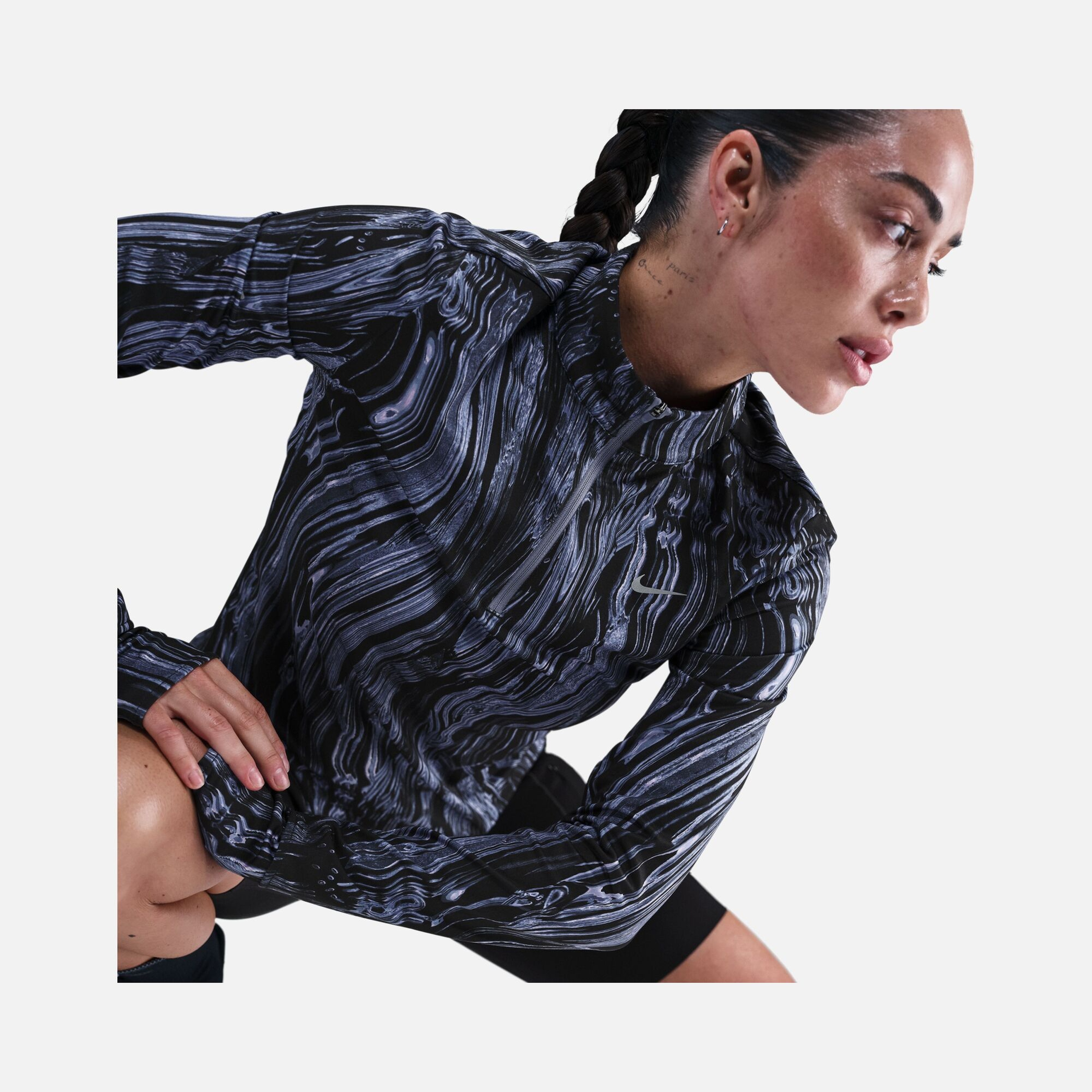 Nike Dri-Fit Swift UV Half-Zip Running Kadın Tişört