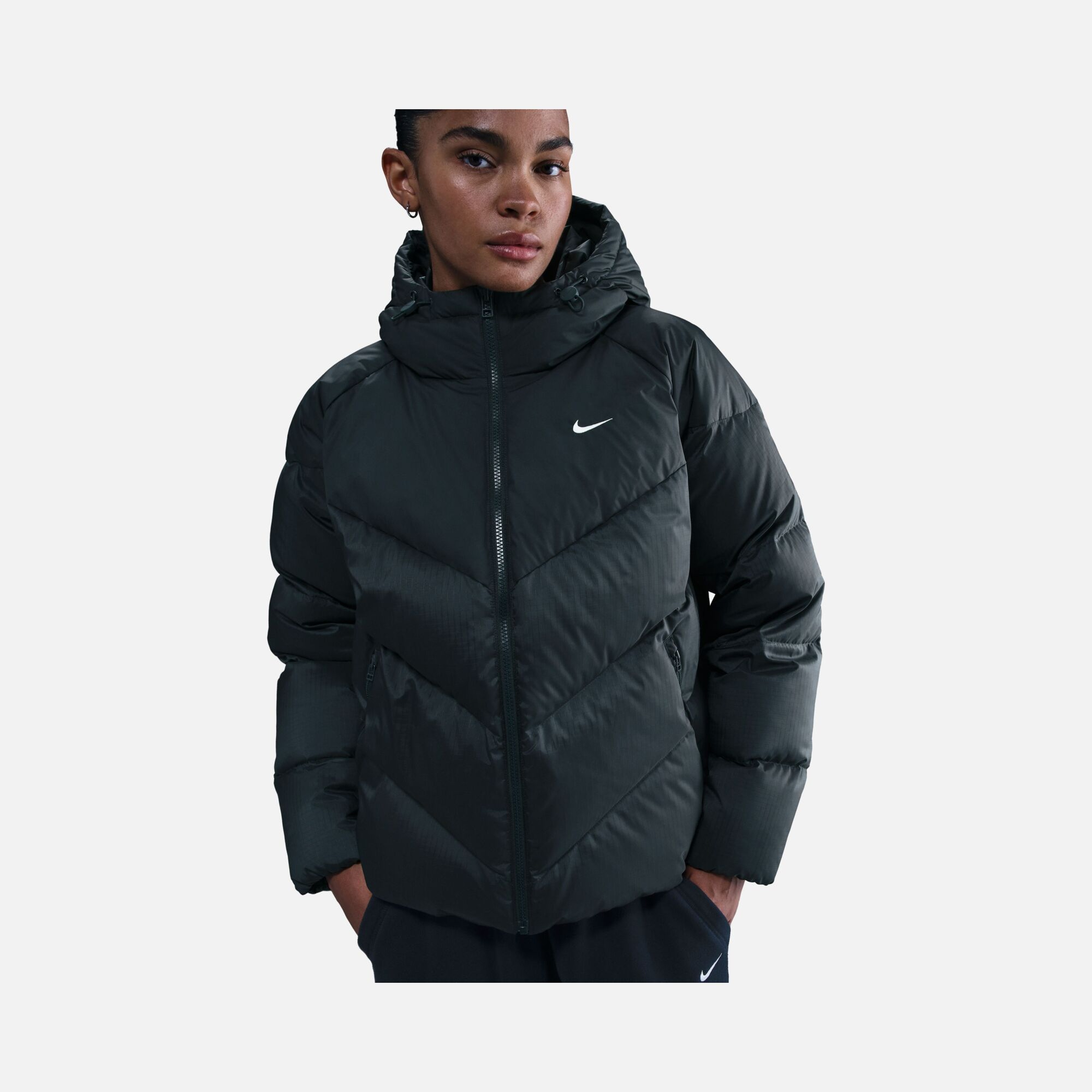 Nike Windpuffer Storm-FIT Loose Hooded Down Puffer Kadın Mont