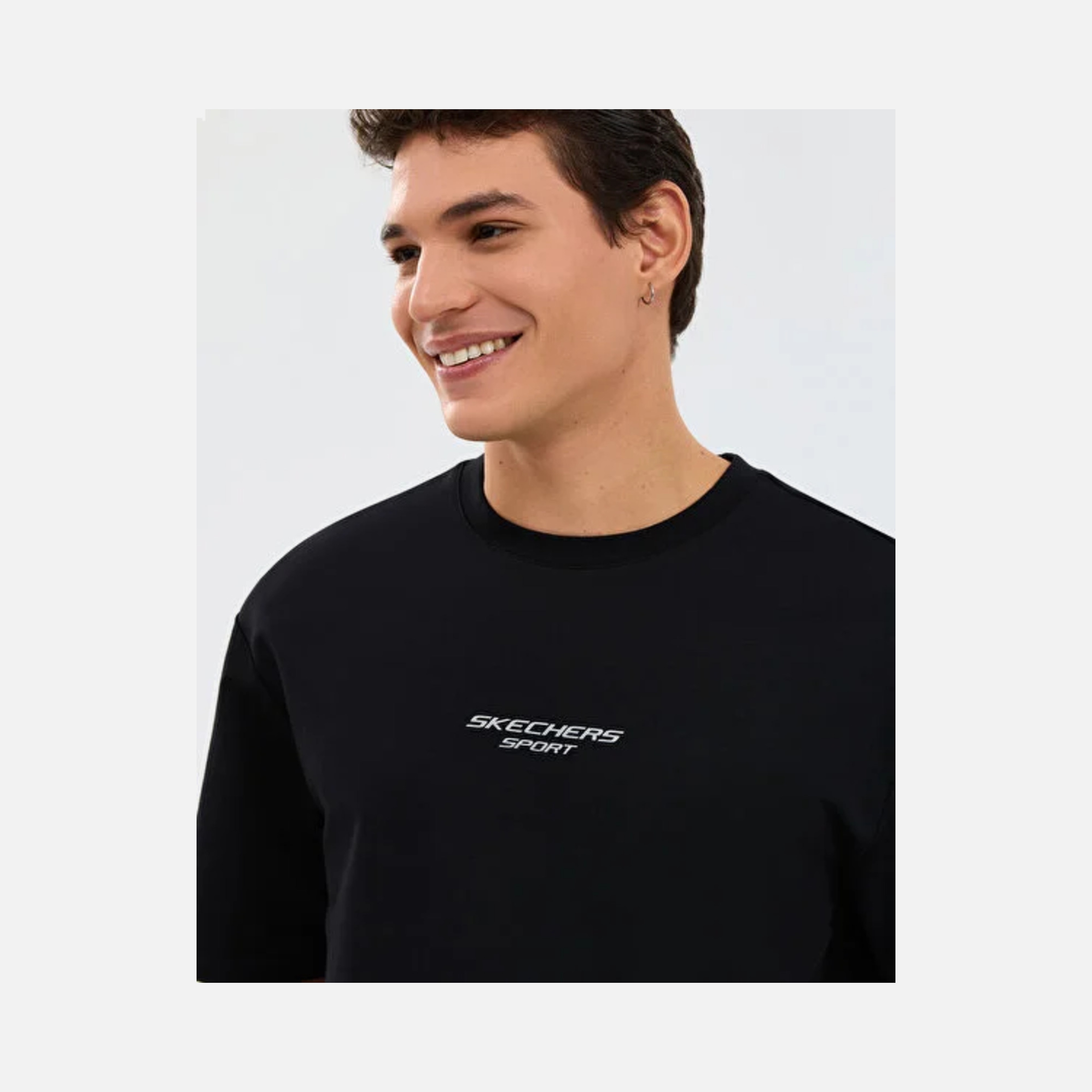 Skechers Graphic Tee Reflect Logo Oversize Erkek Tişört