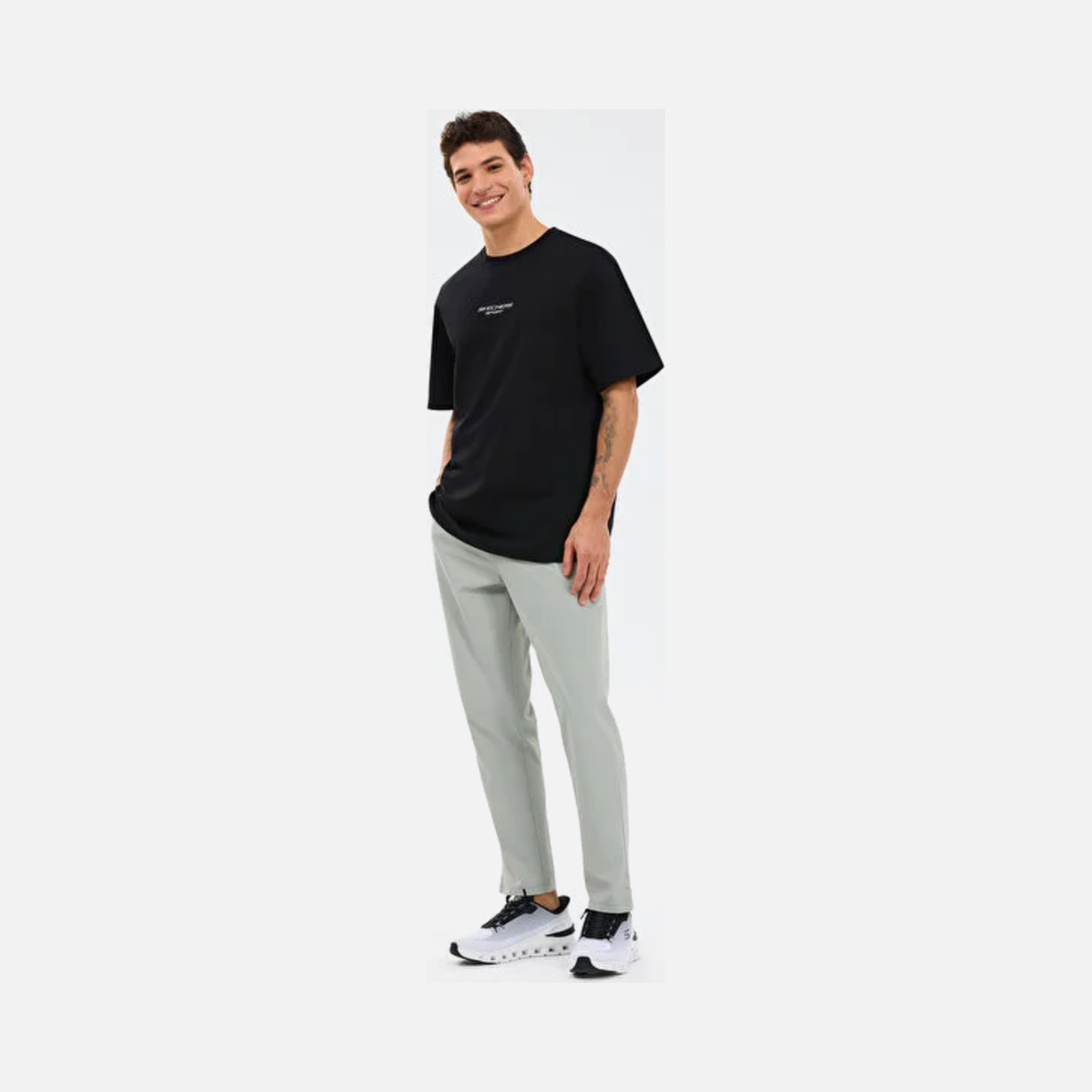 Skechers Graphic Tee Reflect Logo Oversize Erkek Tişört