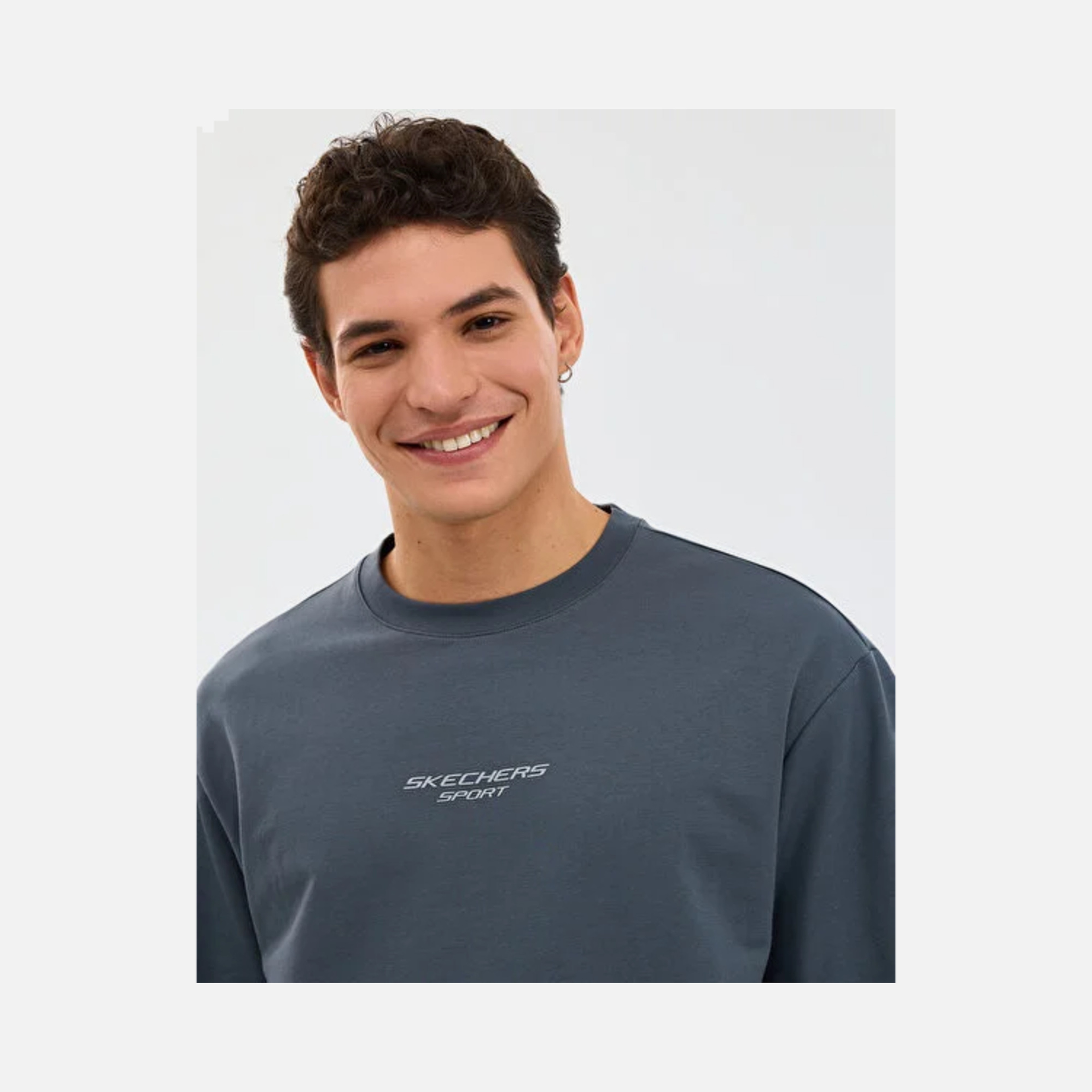 Skechers Graphic Tee Reflect Logo Oversize Erkek Tişört