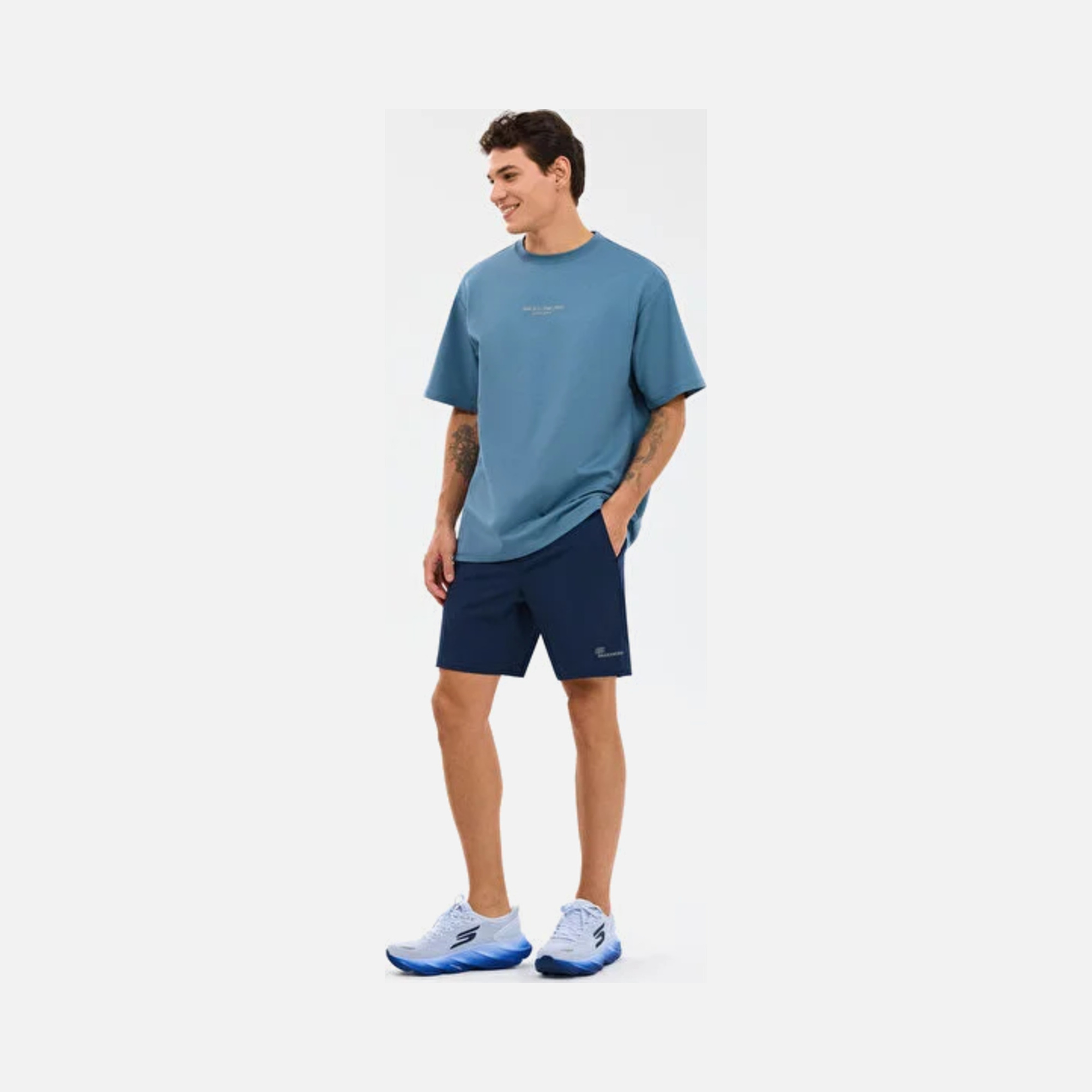Skechers Graphic Tee Reflect Logo Oversize Erkek Tişört