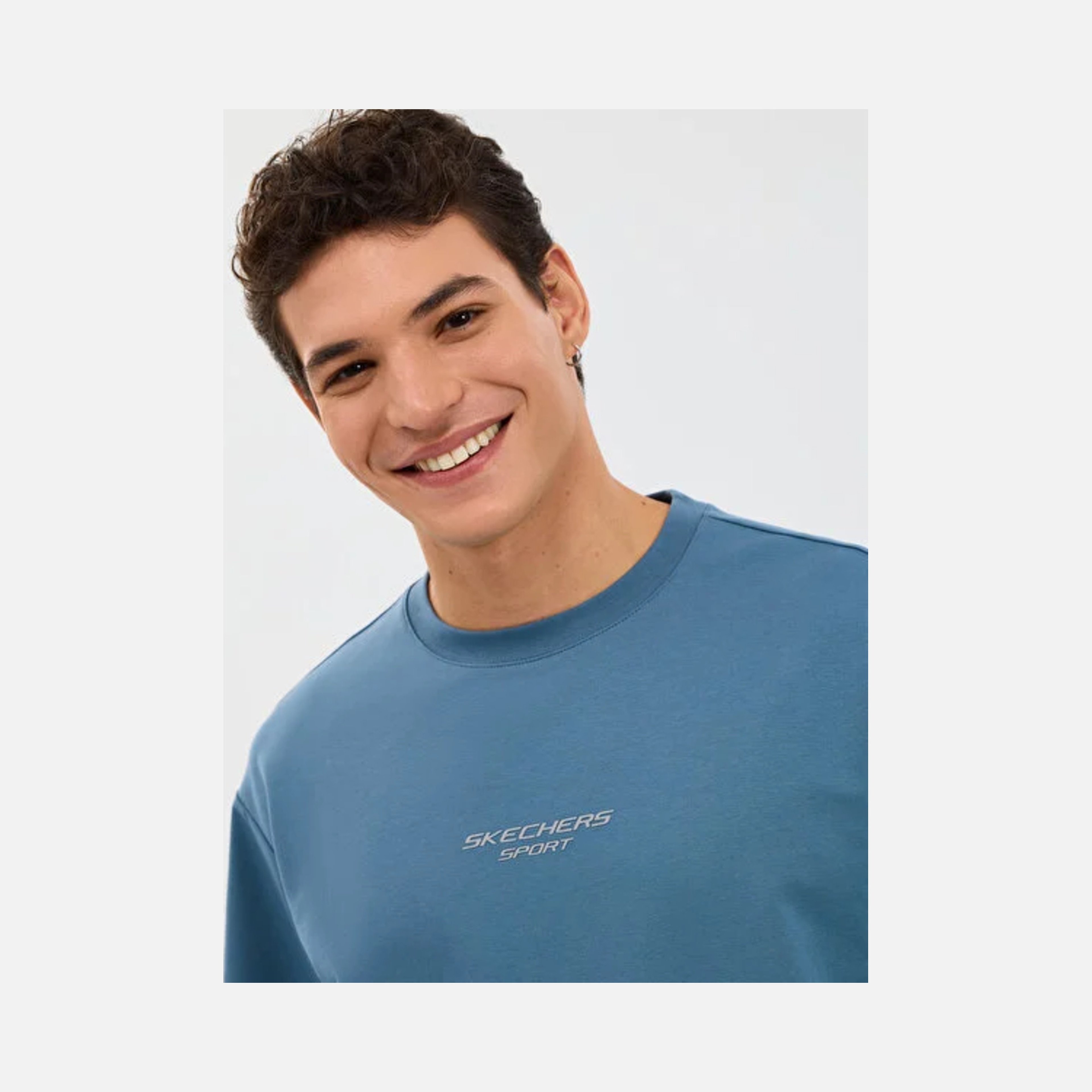 Skechers Graphic Tee Reflect Logo Oversize Erkek Tişört