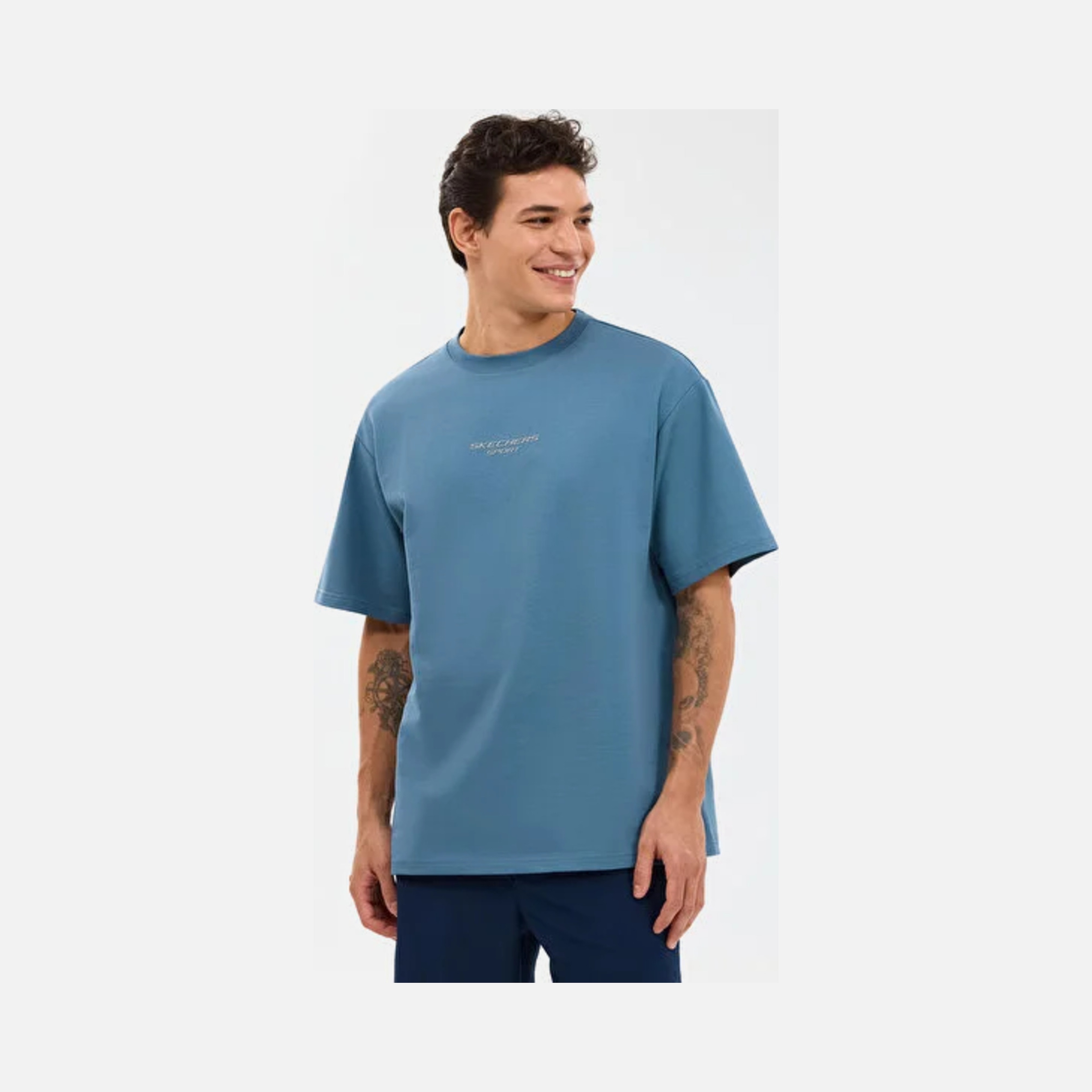 Skechers Graphic Tee Reflect Logo Oversize Erkek Tişört