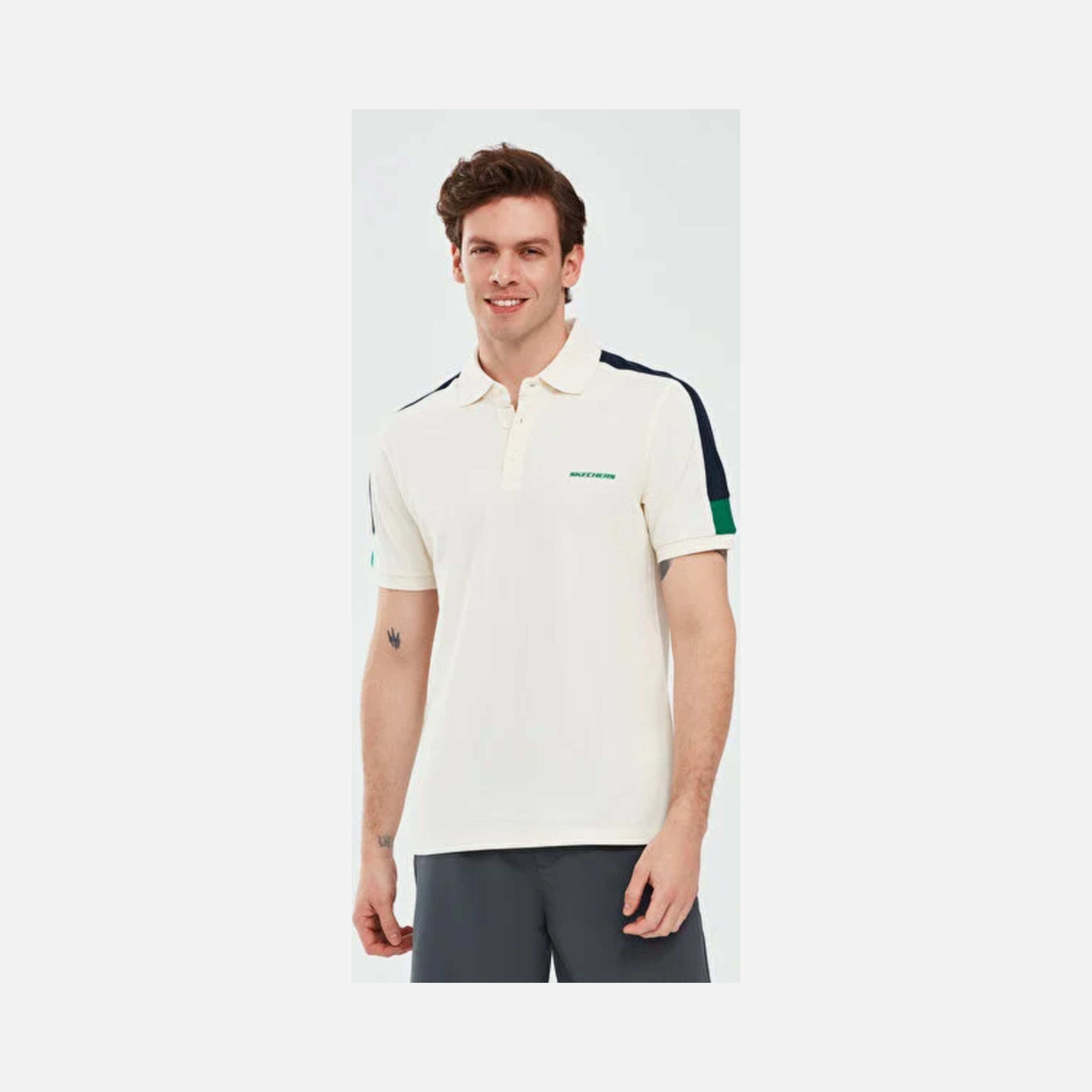Skechers Colorblock Erkek Polo Tişört