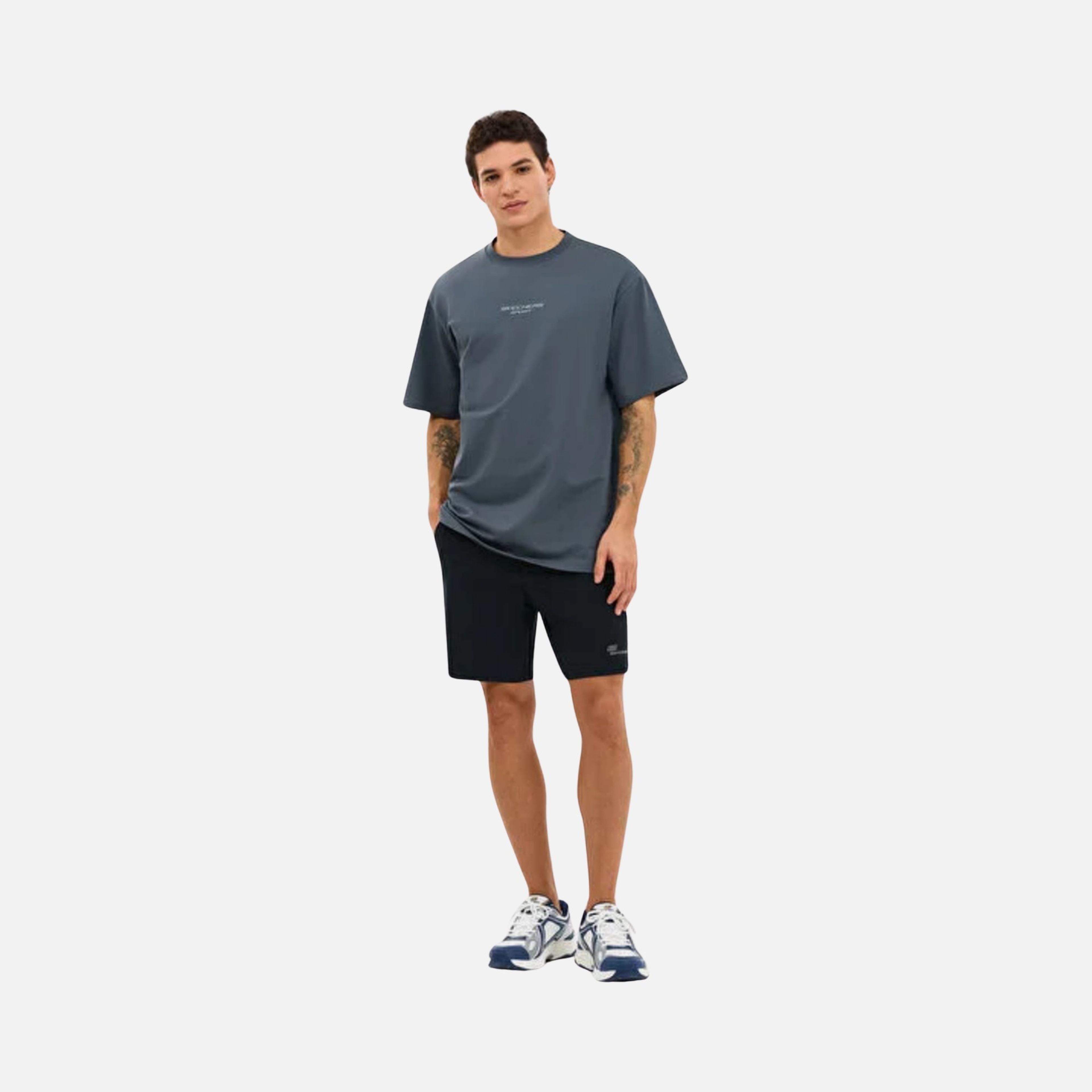 Skechers Graphic Tee Reflect Logo Oversize Erkek Tişört