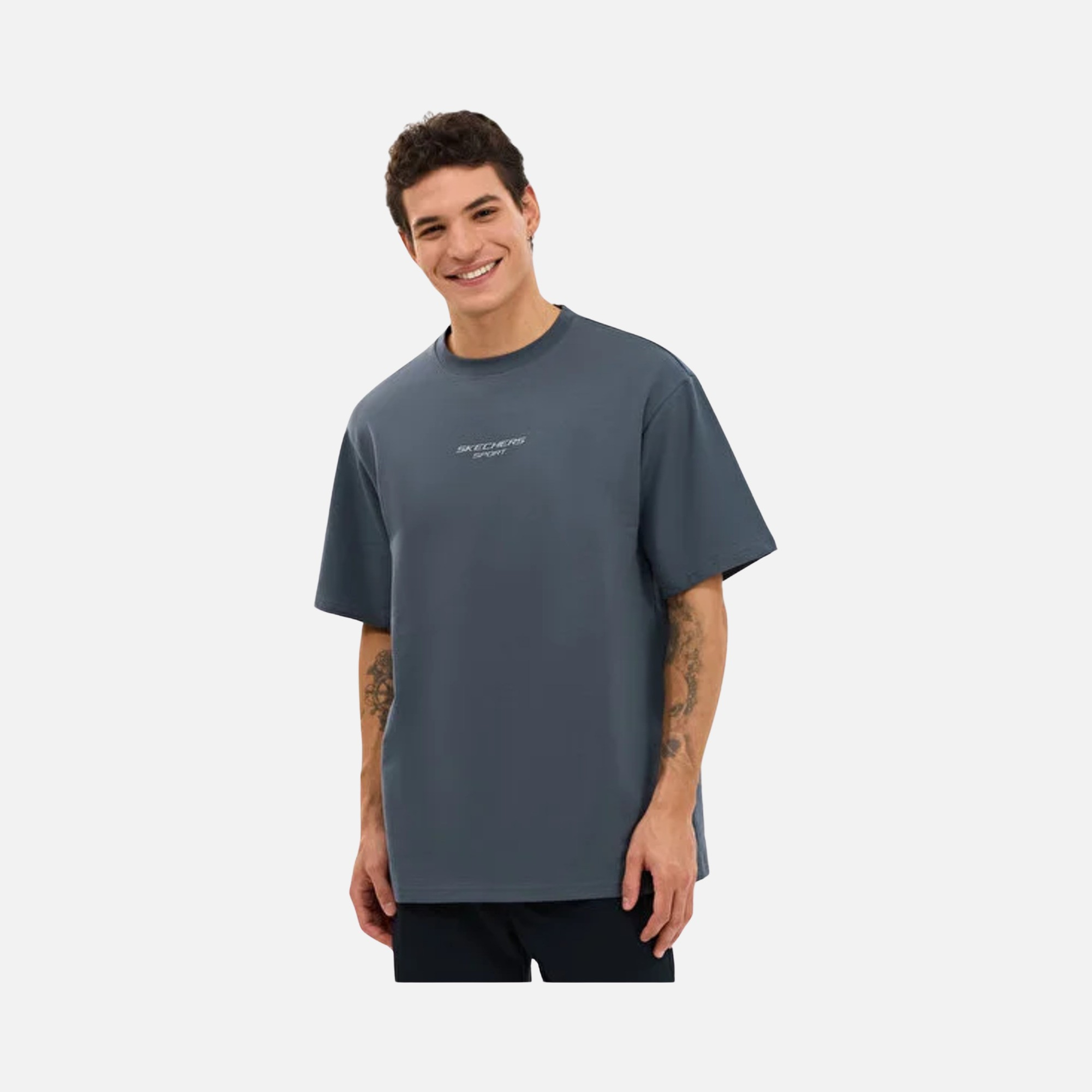 Skechers Graphic Tee Reflect Logo Oversize Erkek Tişört