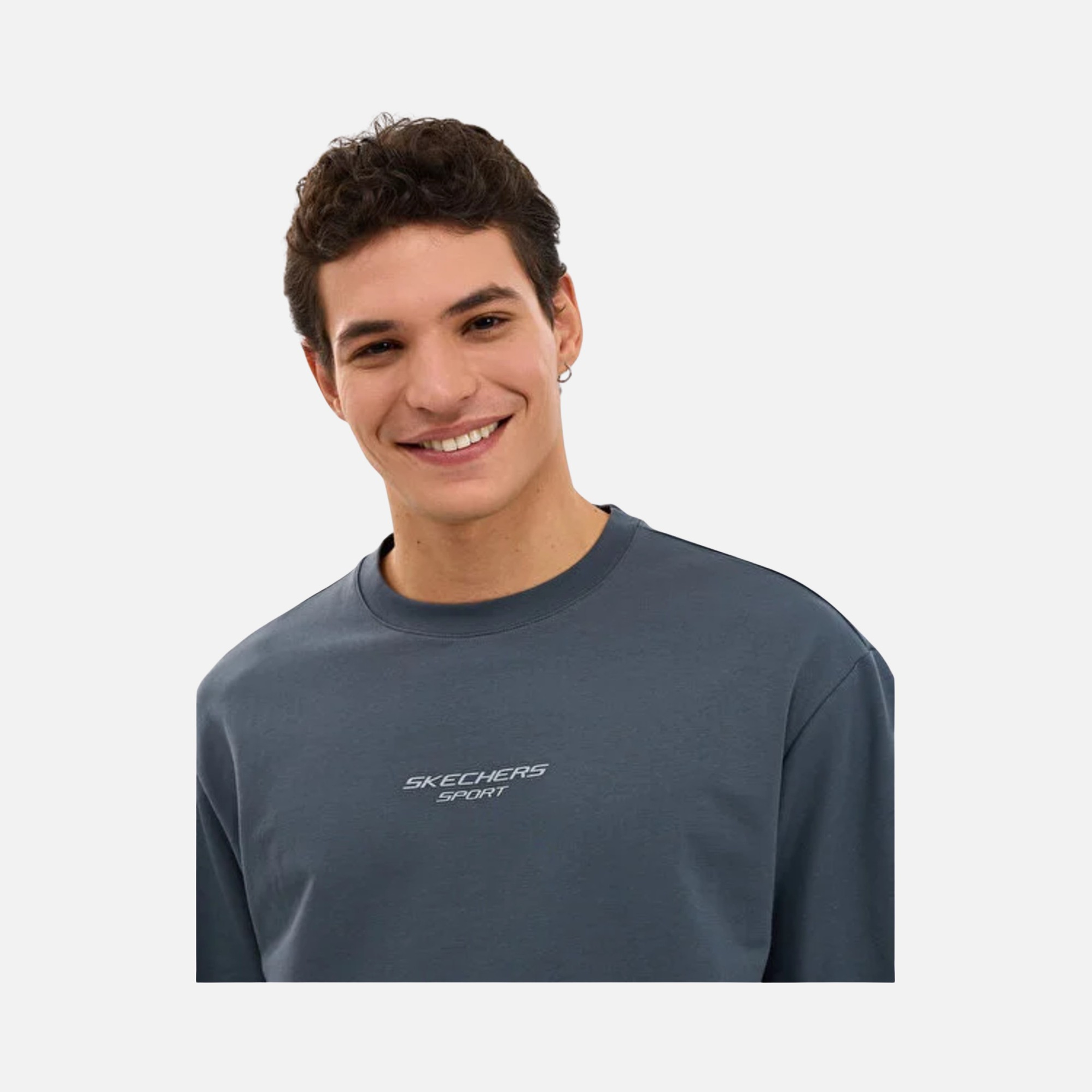 Skechers Graphic Tee Reflect Logo Oversize Erkek Tişört