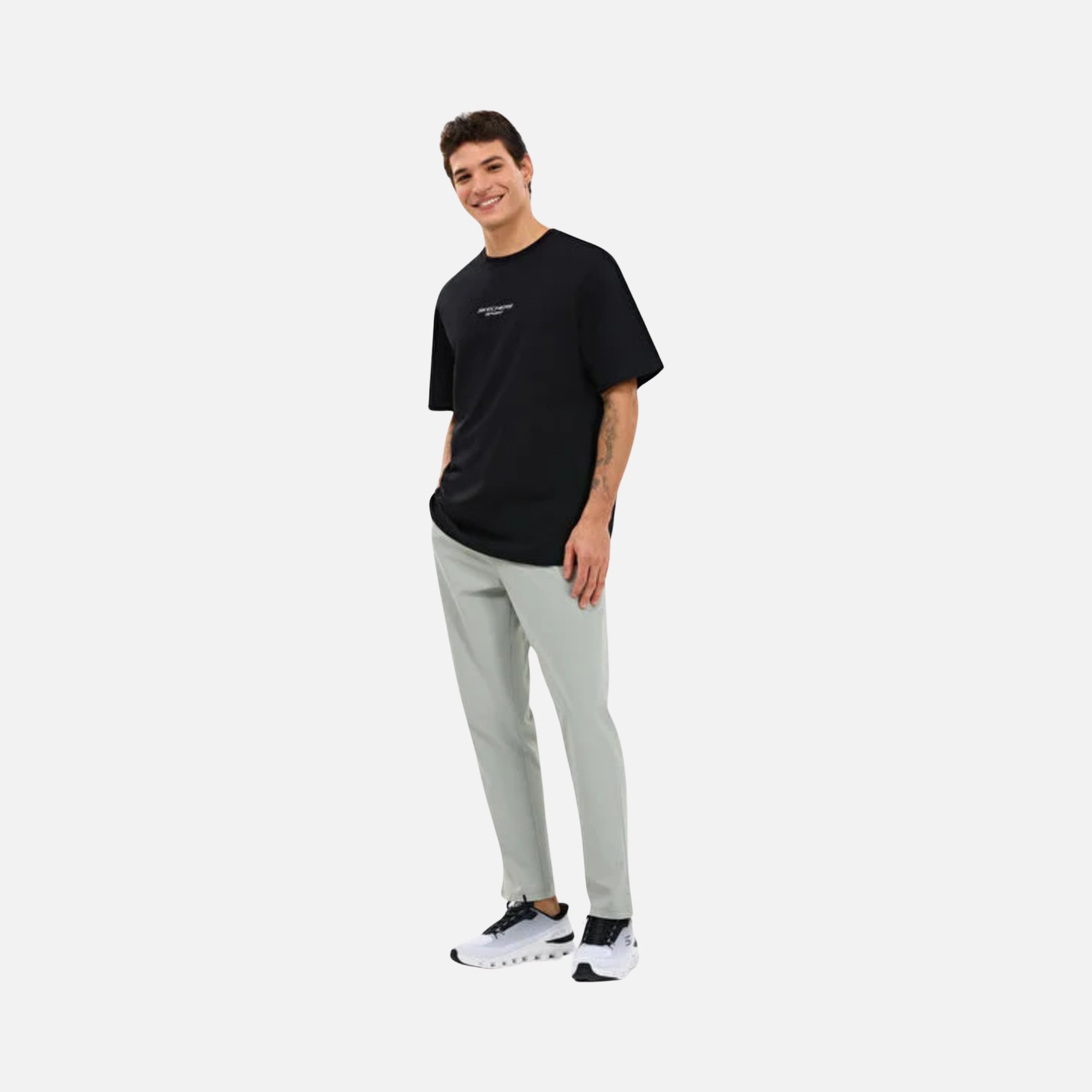Skechers Graphic Tee Reflect Logo Oversize Erkek Tişört
