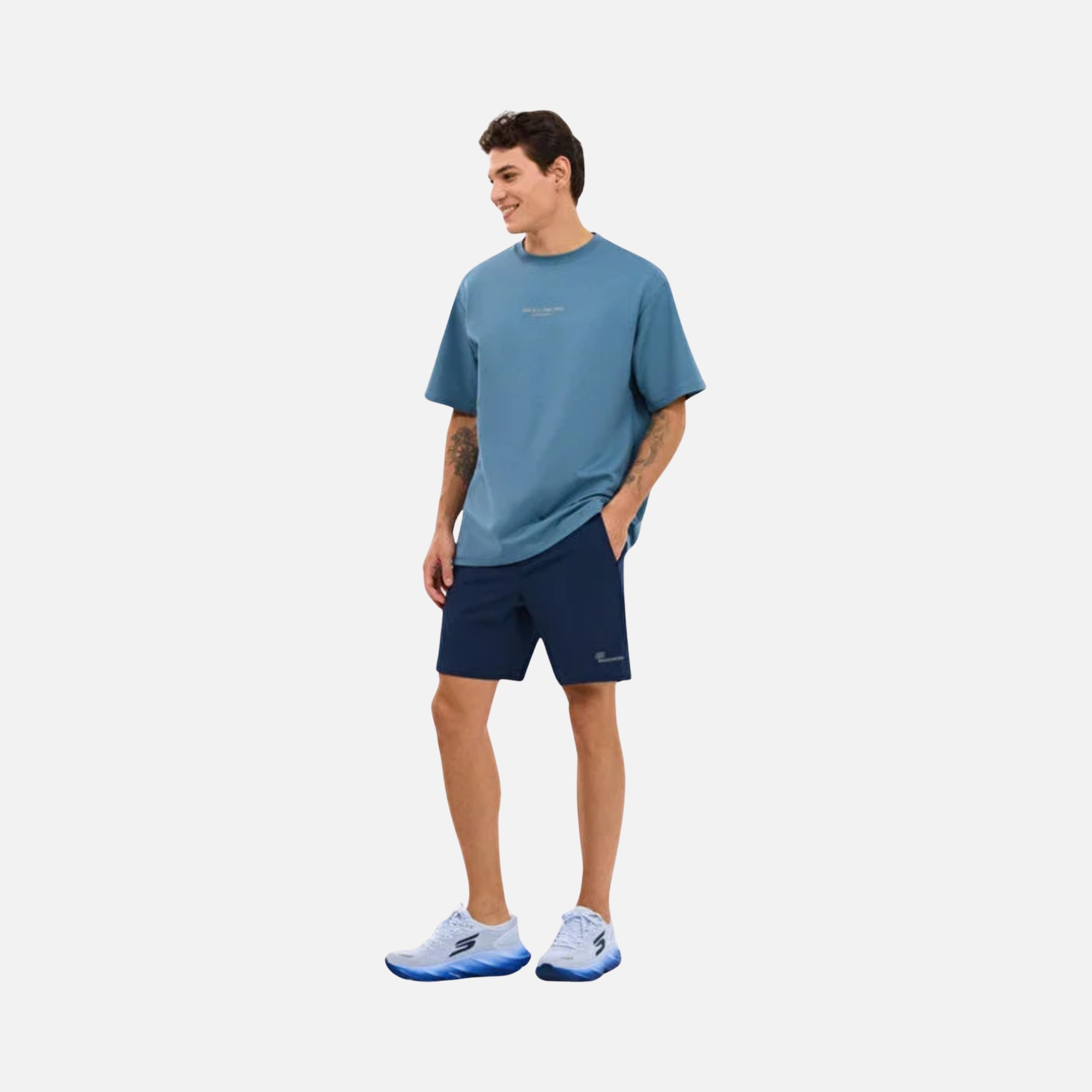 Skechers Graphic Tee Reflect Logo Oversize Erkek Tişört