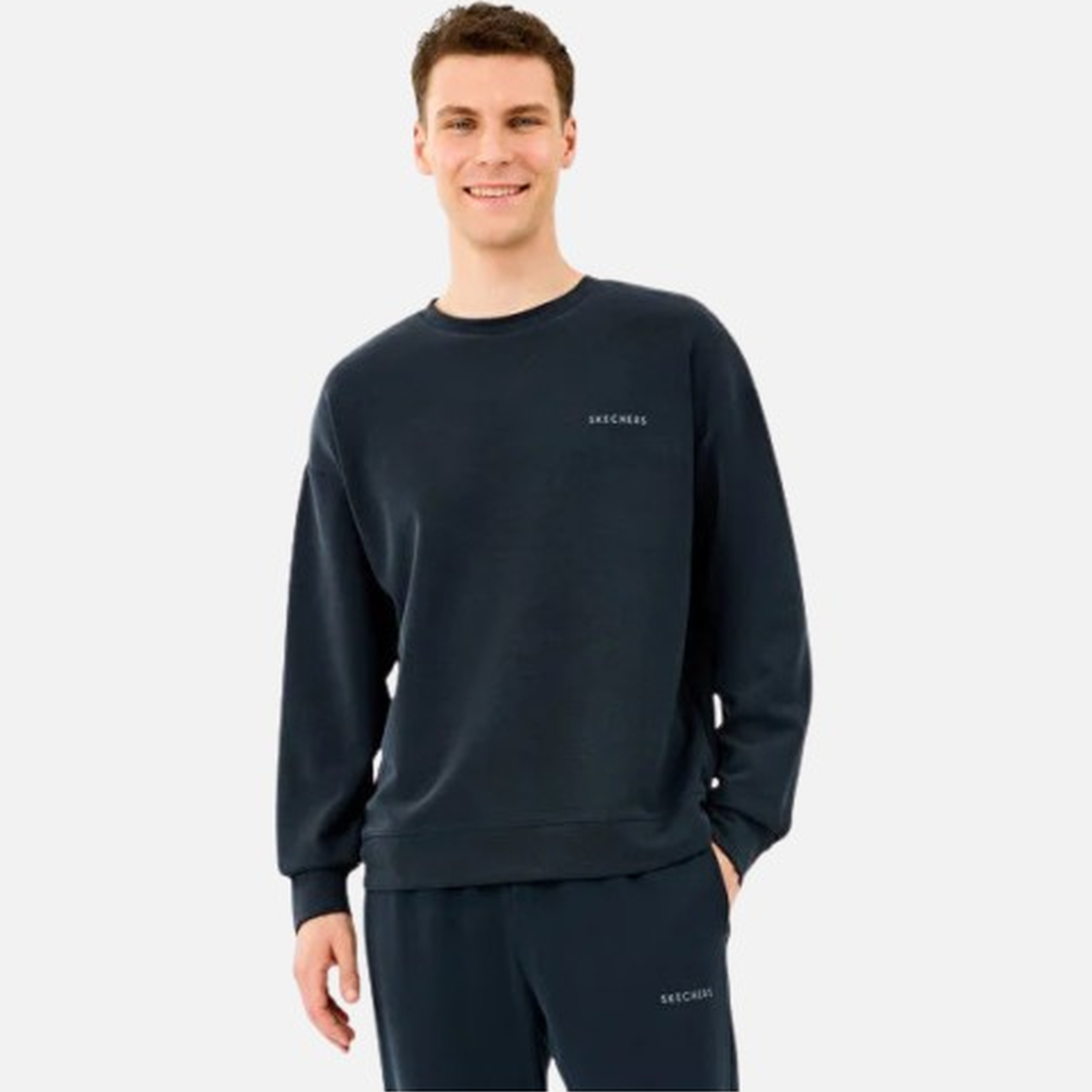 Skechers M Loose Crewneck Erkek Sweatshirt