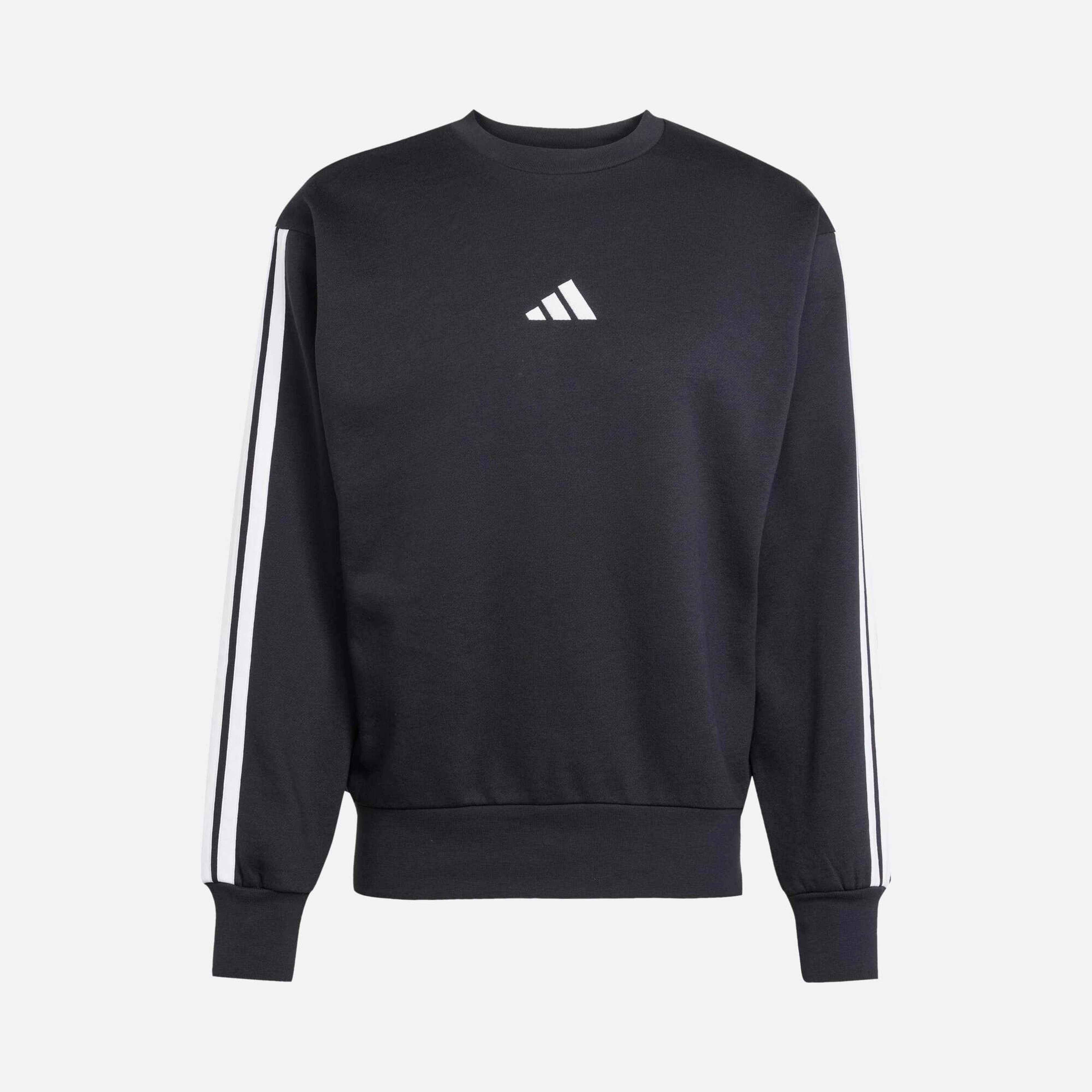 adidas Essentials 3-Stripes Fleece Erkek Sweatshirt