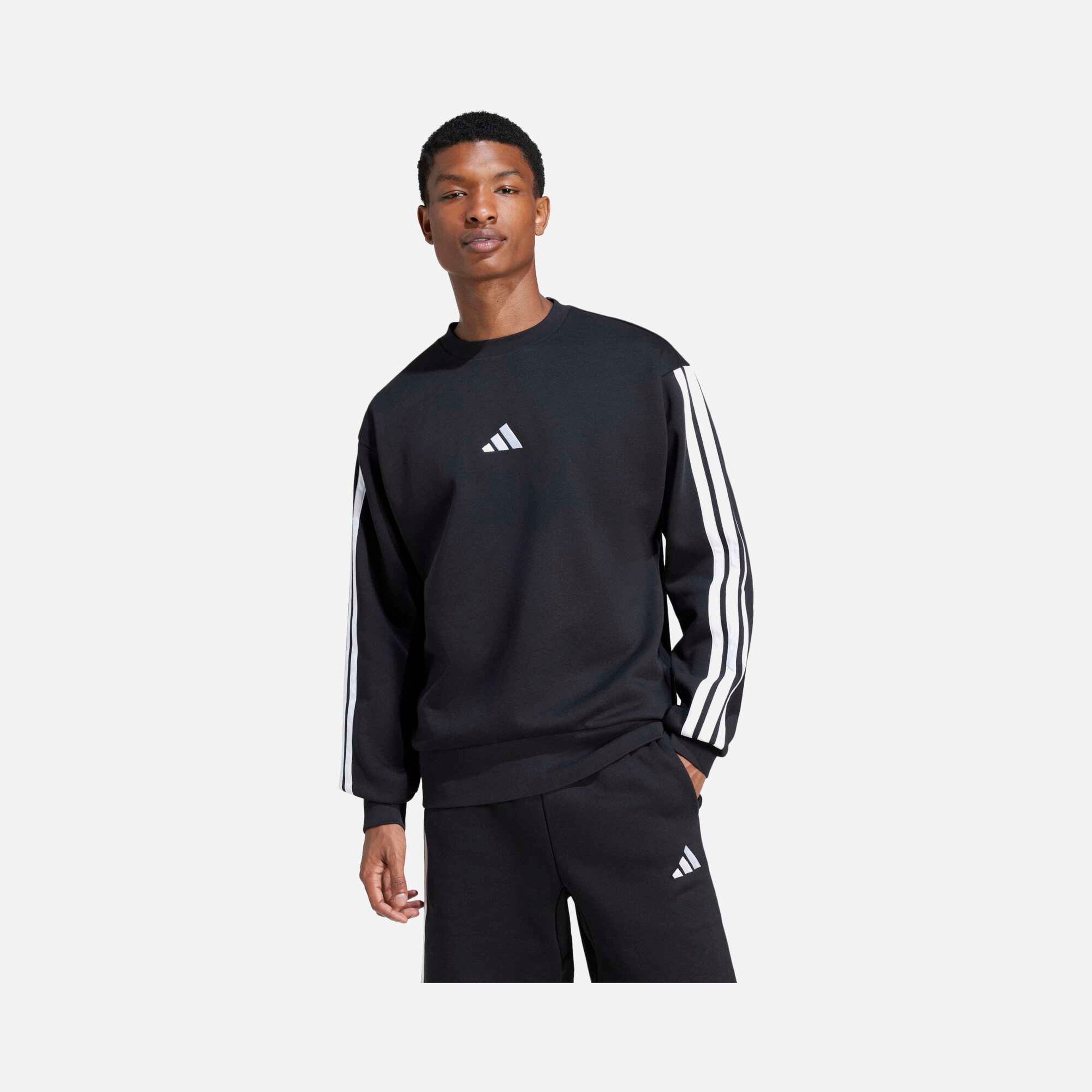 adidas Essentials 3-Stripes Fleece Erkek Sweatshirt