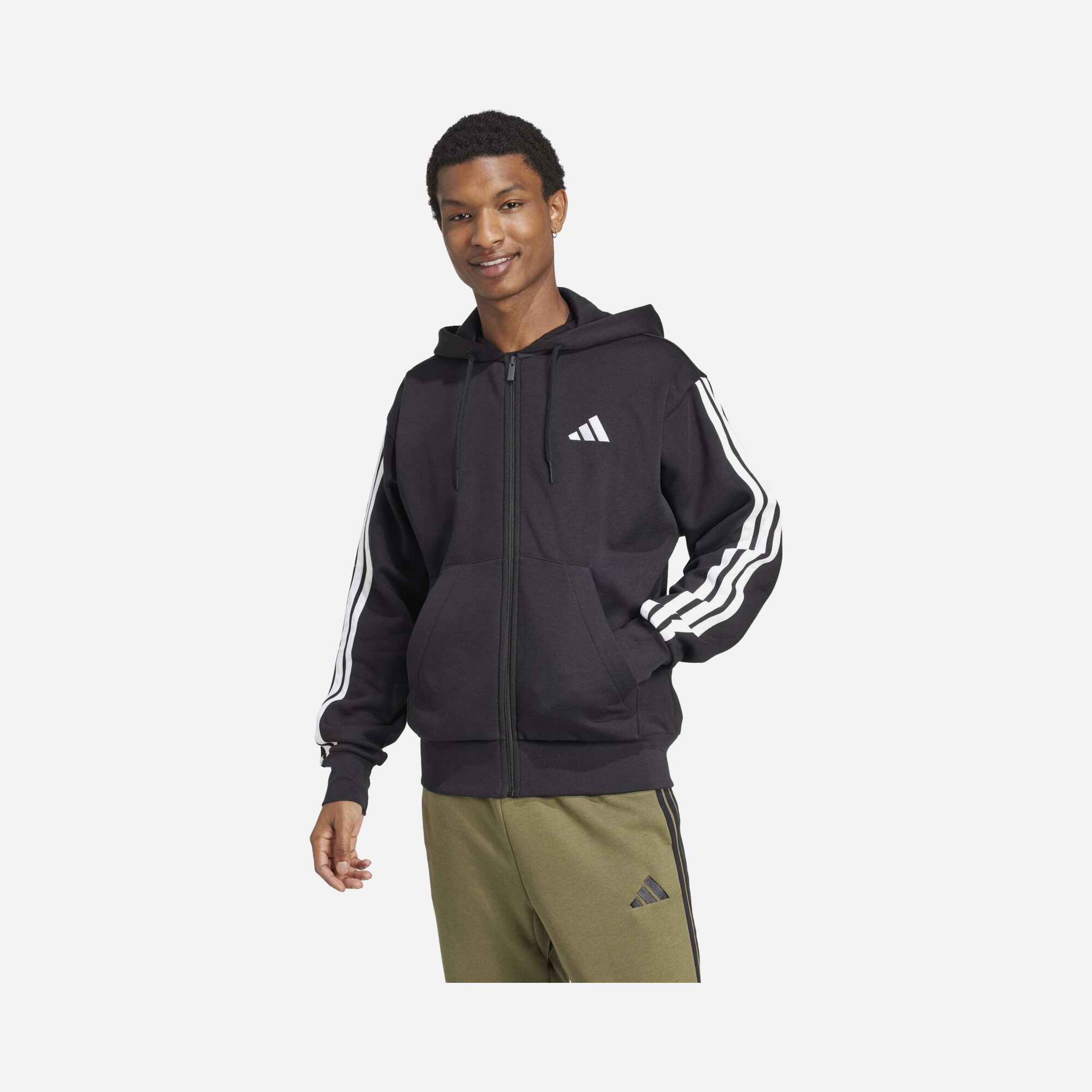 adidas Essentials 3-Stripes Fleece Erkek Ceket