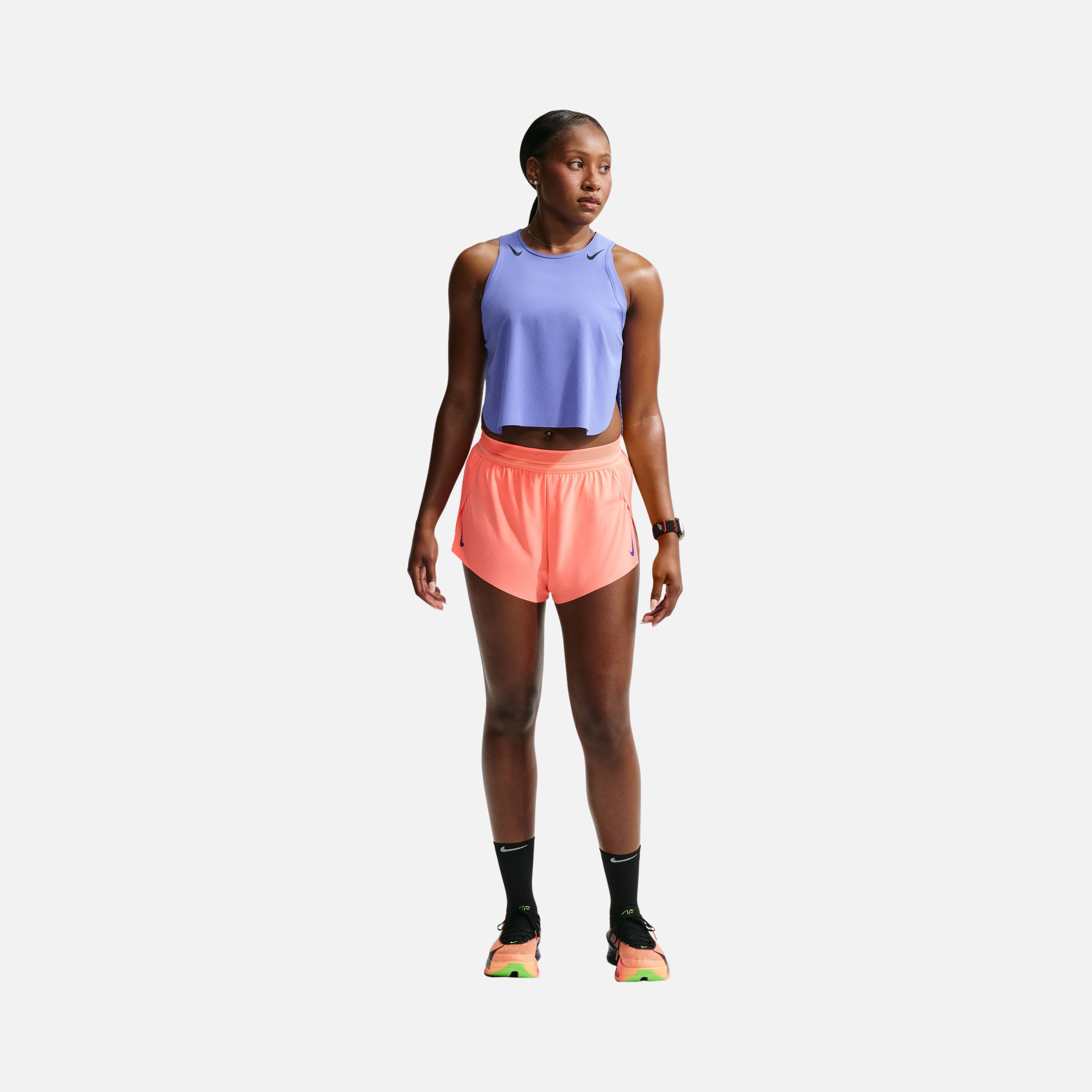 Nike AeroSwift Dri-Fit ADV Mid-Rise Brief-Lined 3" Running Kadın Şort