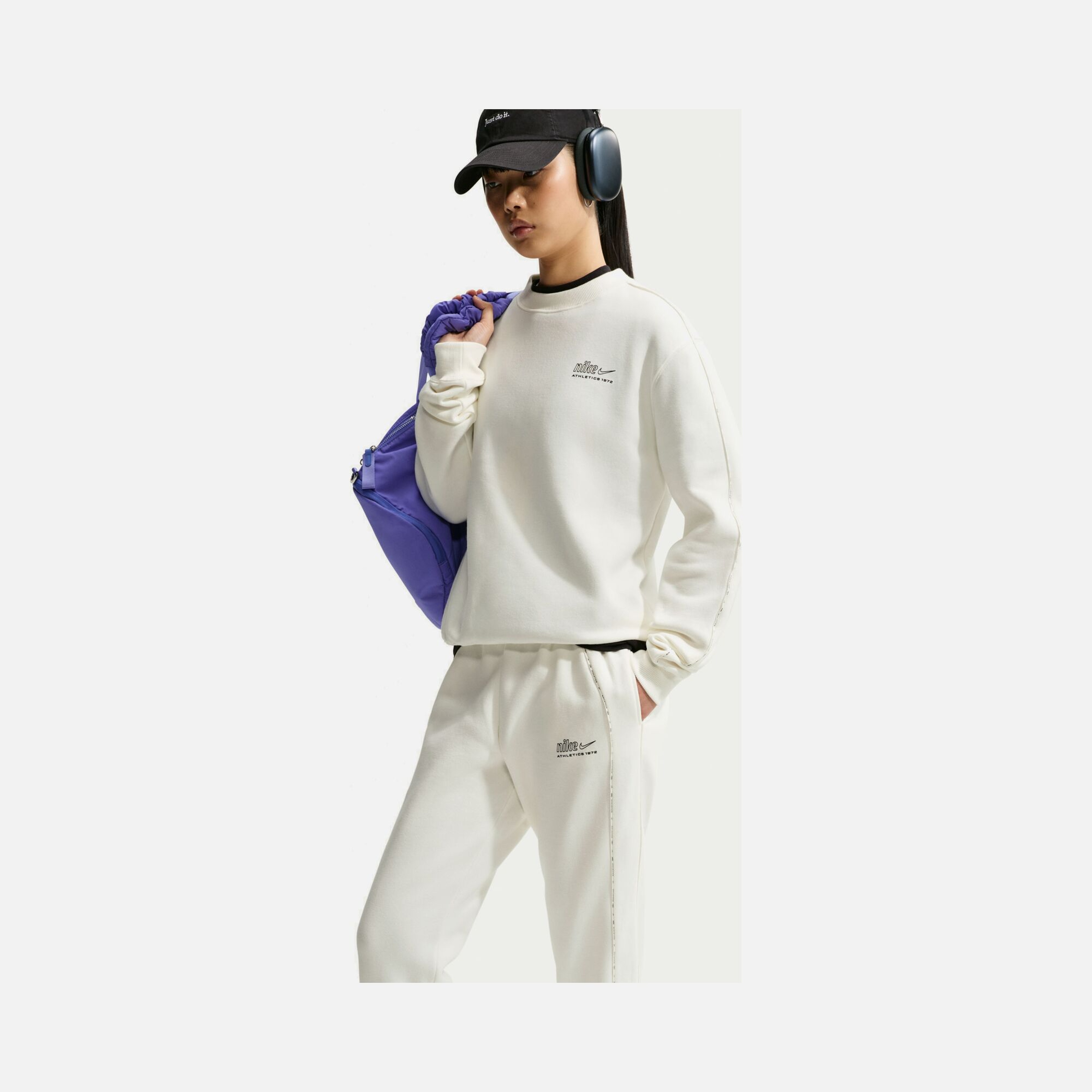Nike Studio Fleece Mid-Rise Adjustable Cuff Kadın Pantolon