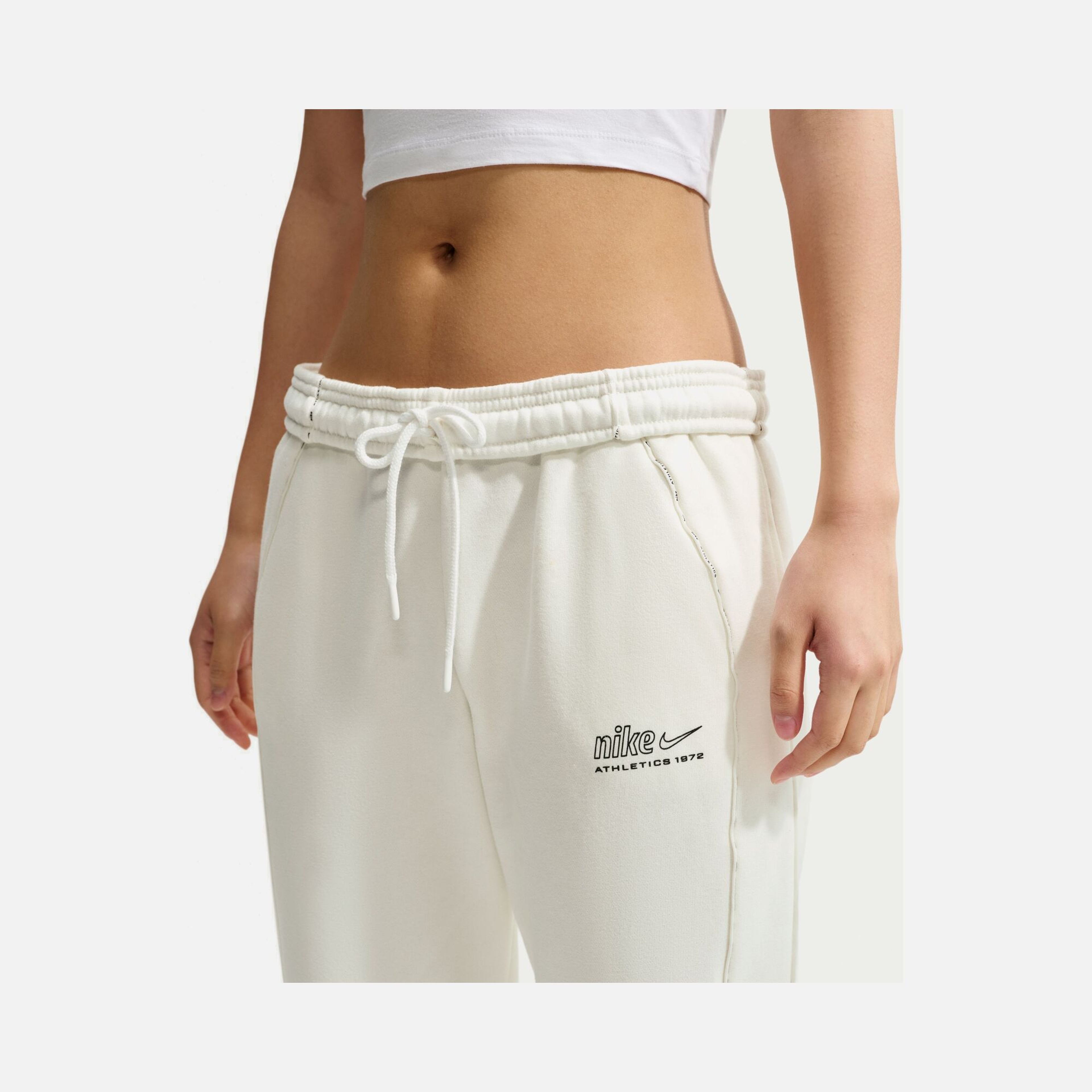 Nike Studio Fleece Mid-Rise Adjustable Cuff Kadın Pantolon