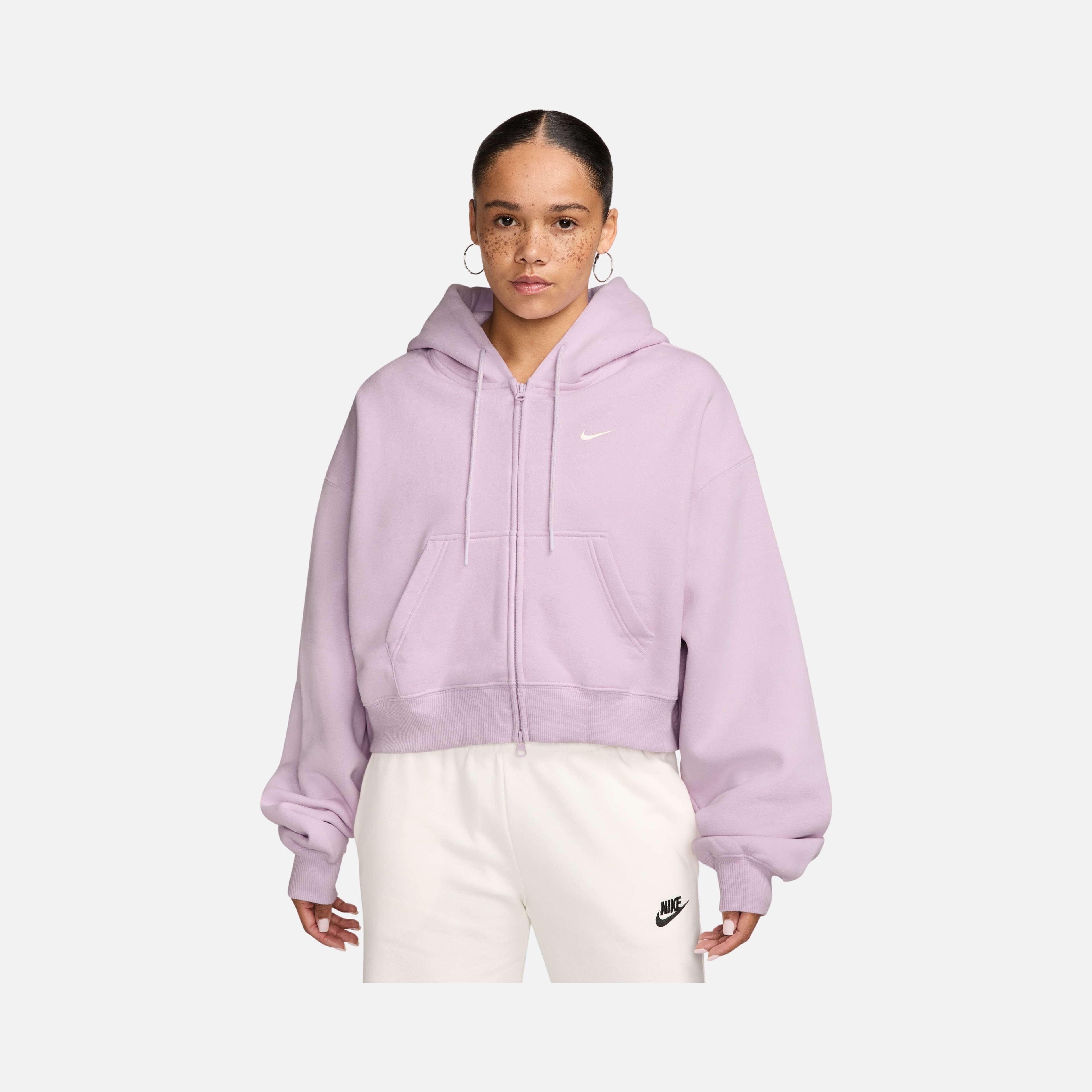 Nike Studio Fleece Oversized Cropped Full-zip Kadın Ceket