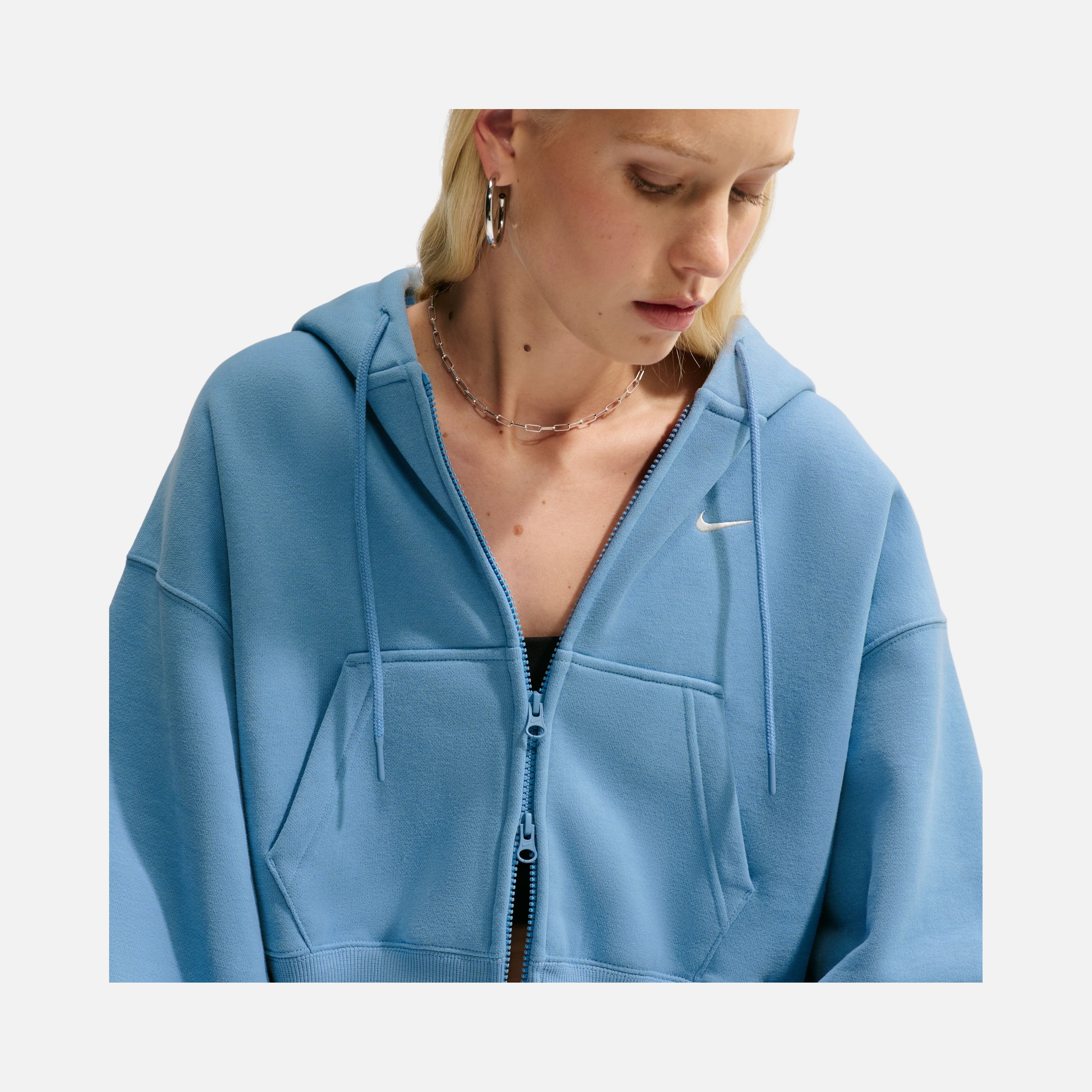 Nike Studio Fleece Oversized Cropped Full-zip Kadın Ceket