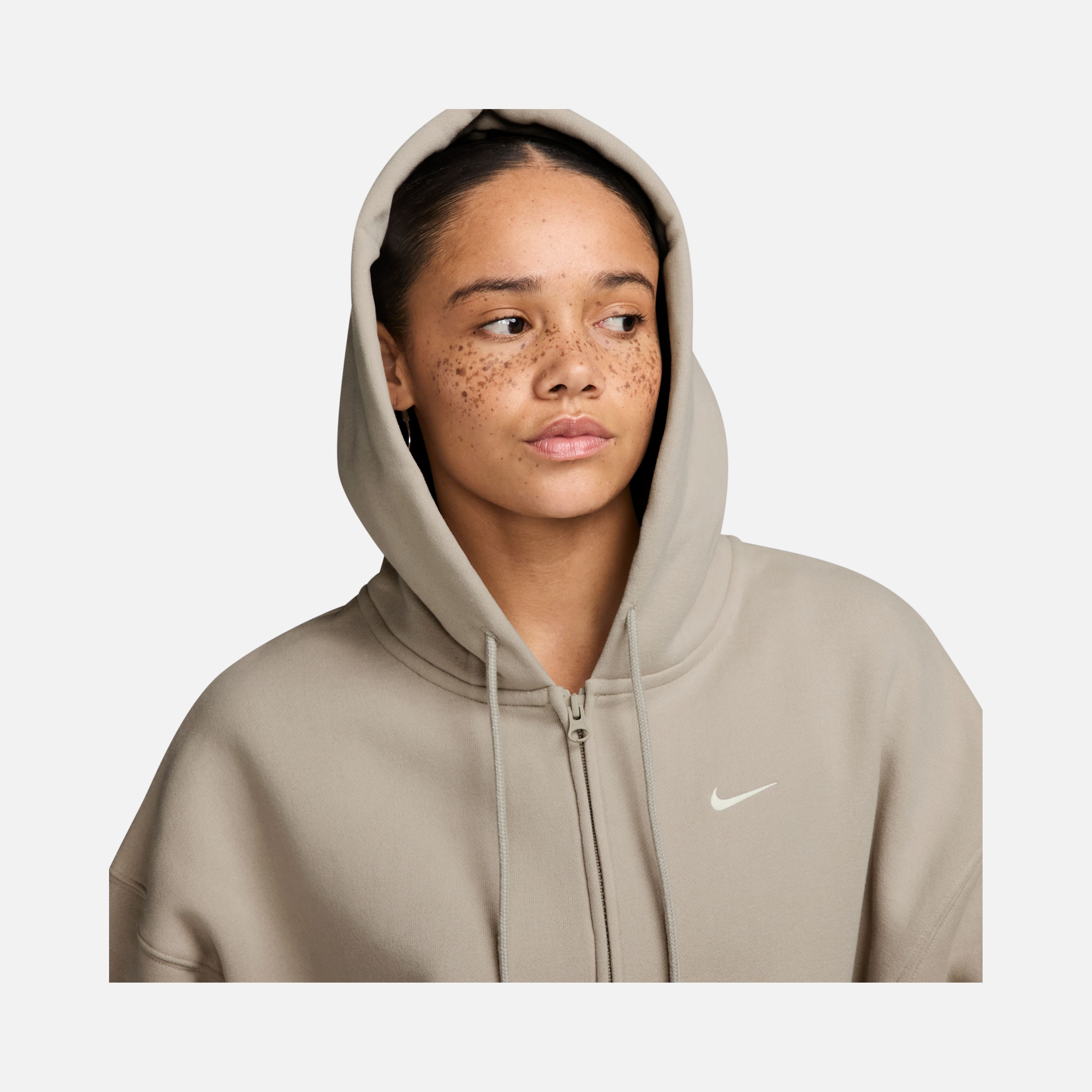 Nike Studio Fleece Oversized Cropped Full-zip Kadın Ceket