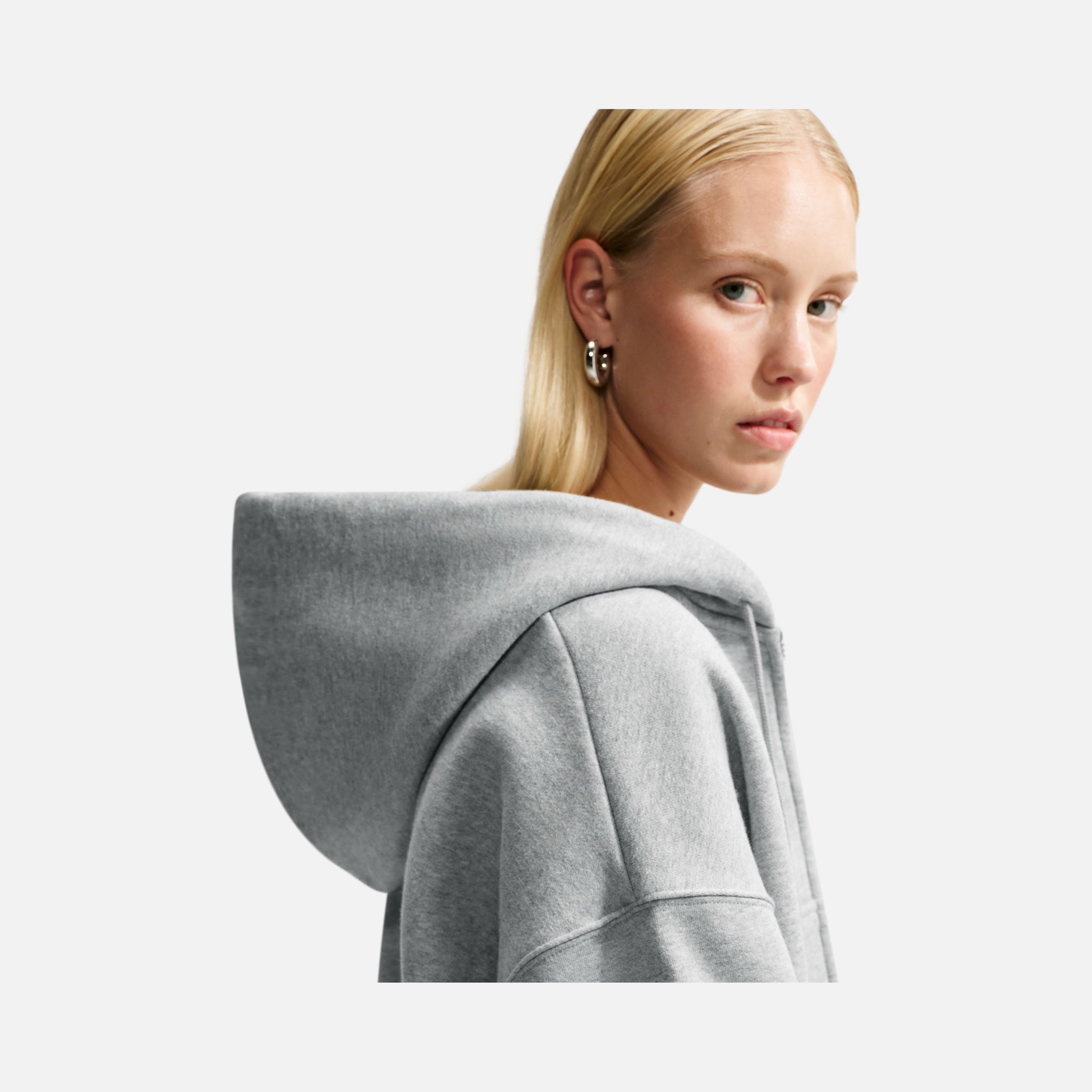 Nike Studio Fleece Oversized Cropped Full-zip Kadın Ceket