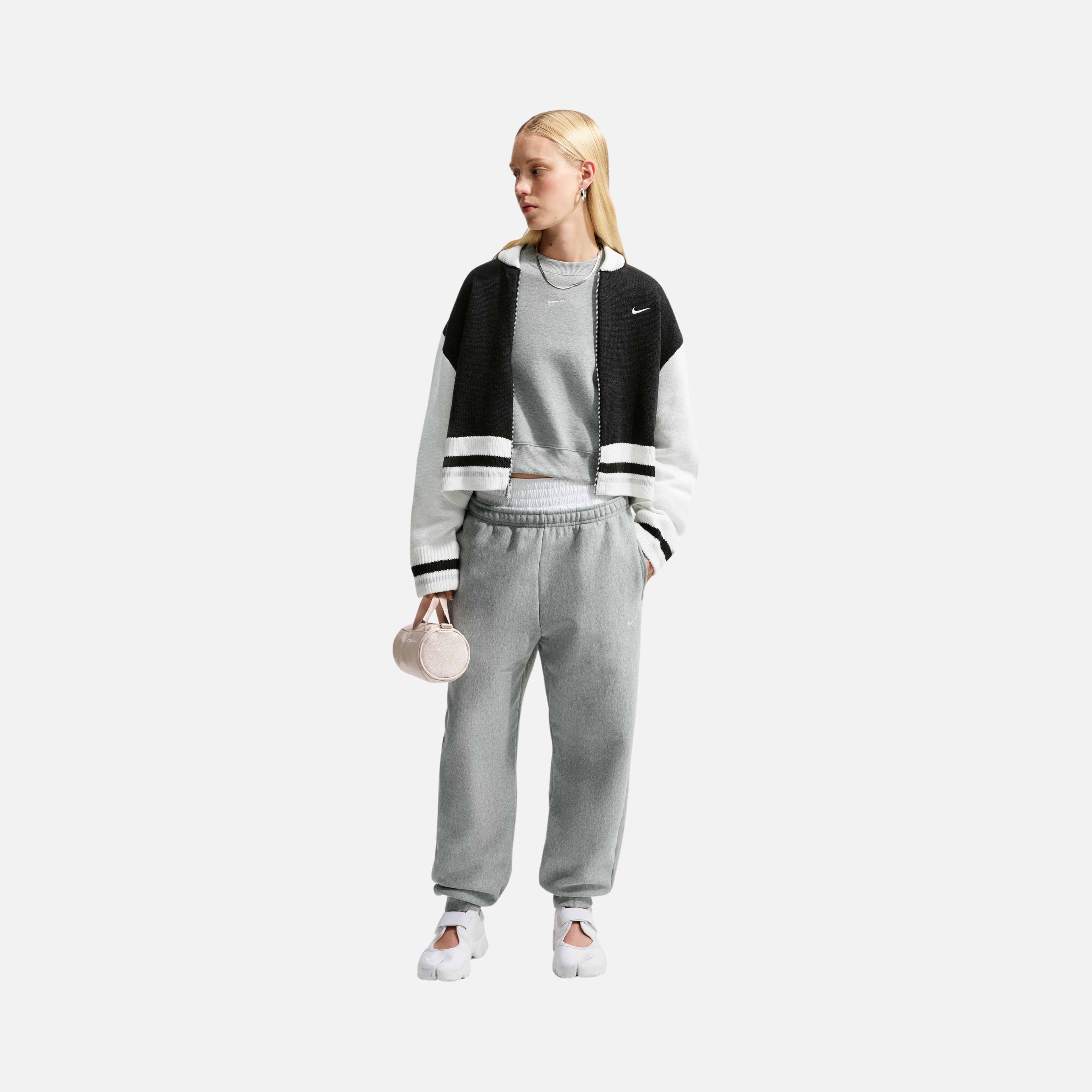 Nike Studio Fleece Oversized Cropped Crew Kadın Sweatshirt