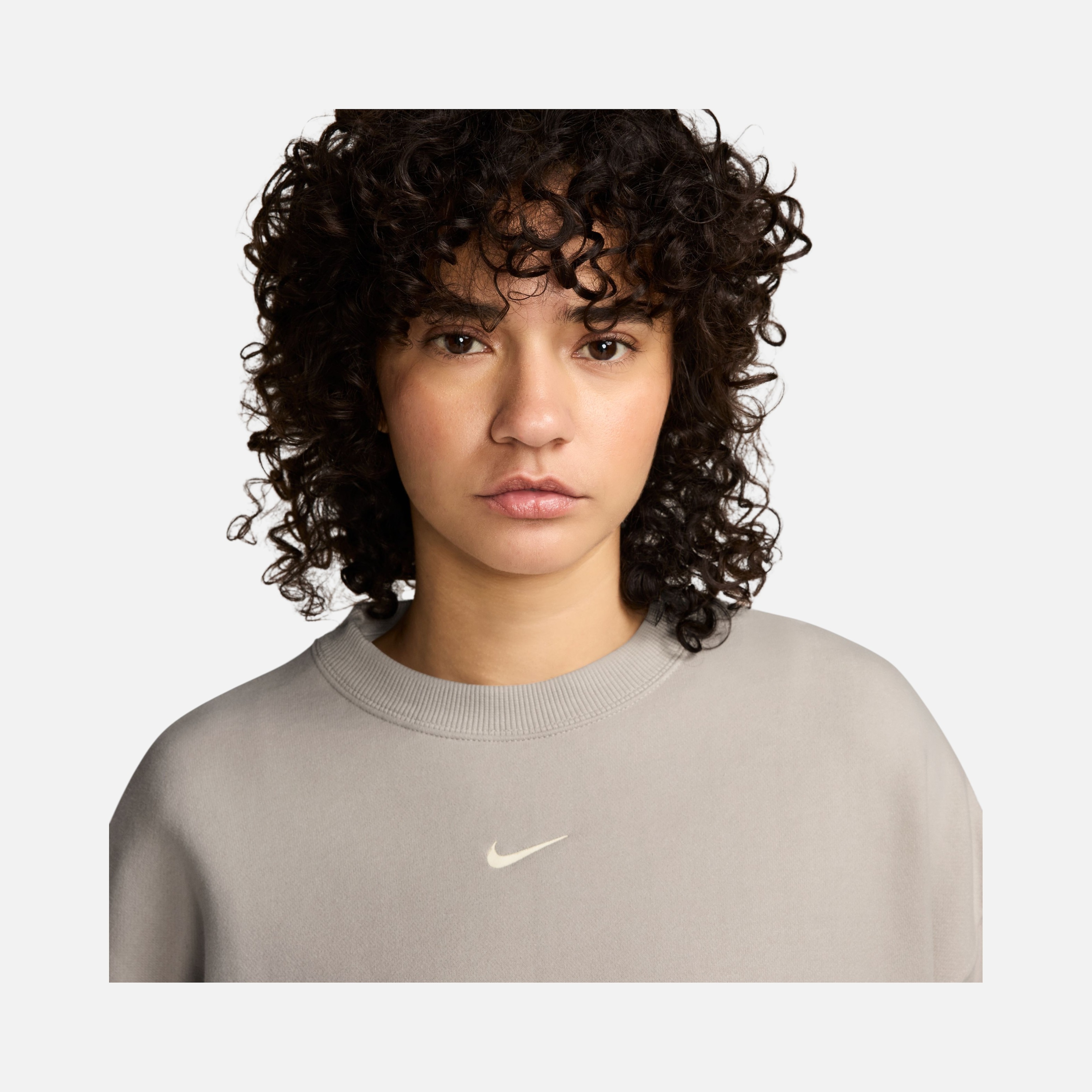 Nike Studio Fleece Oversized Cropped Crew Kadın Sweatshirt