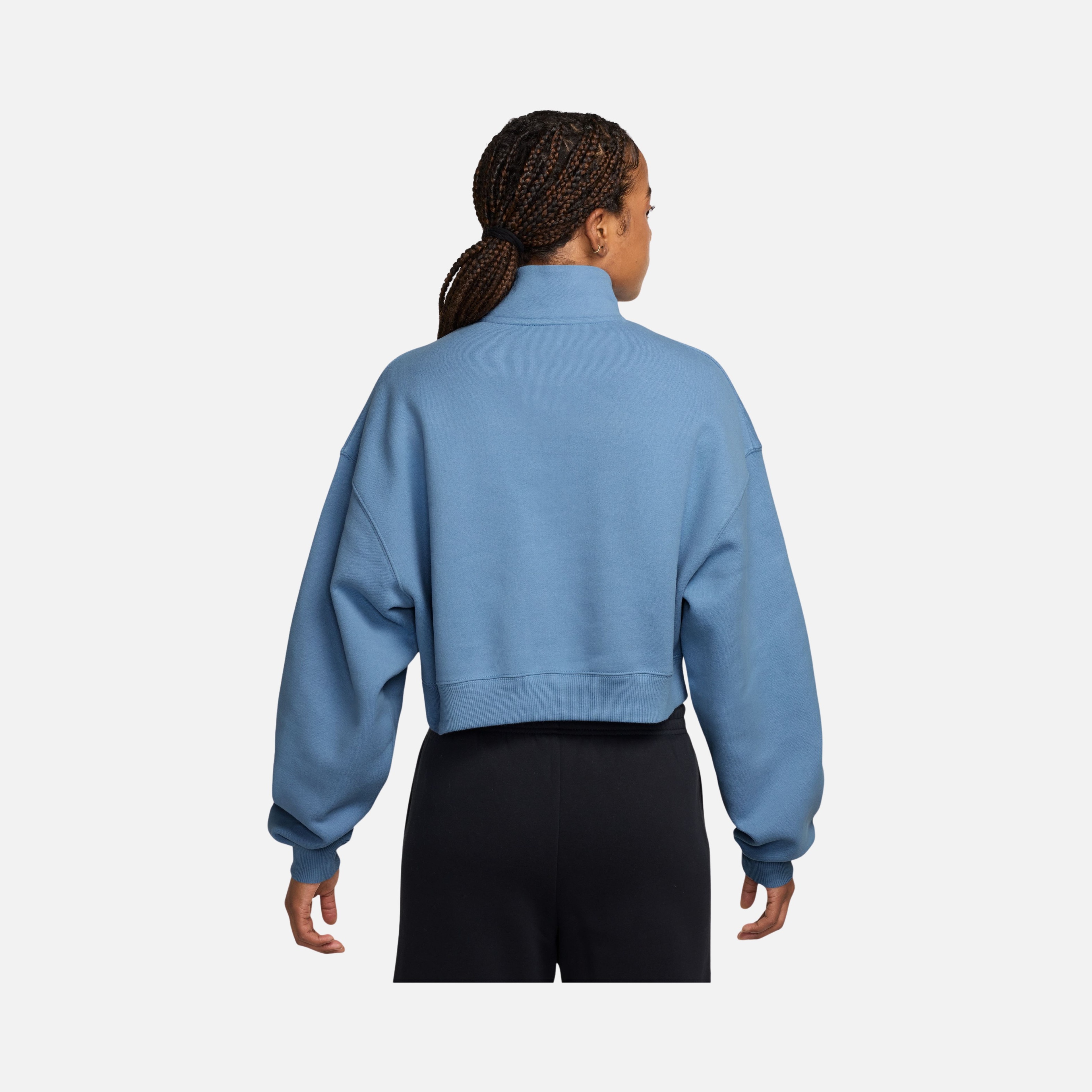Nike Studio Fleece Mid Waist Oversized Crop Quarter Zip Kadın Sweatshirt