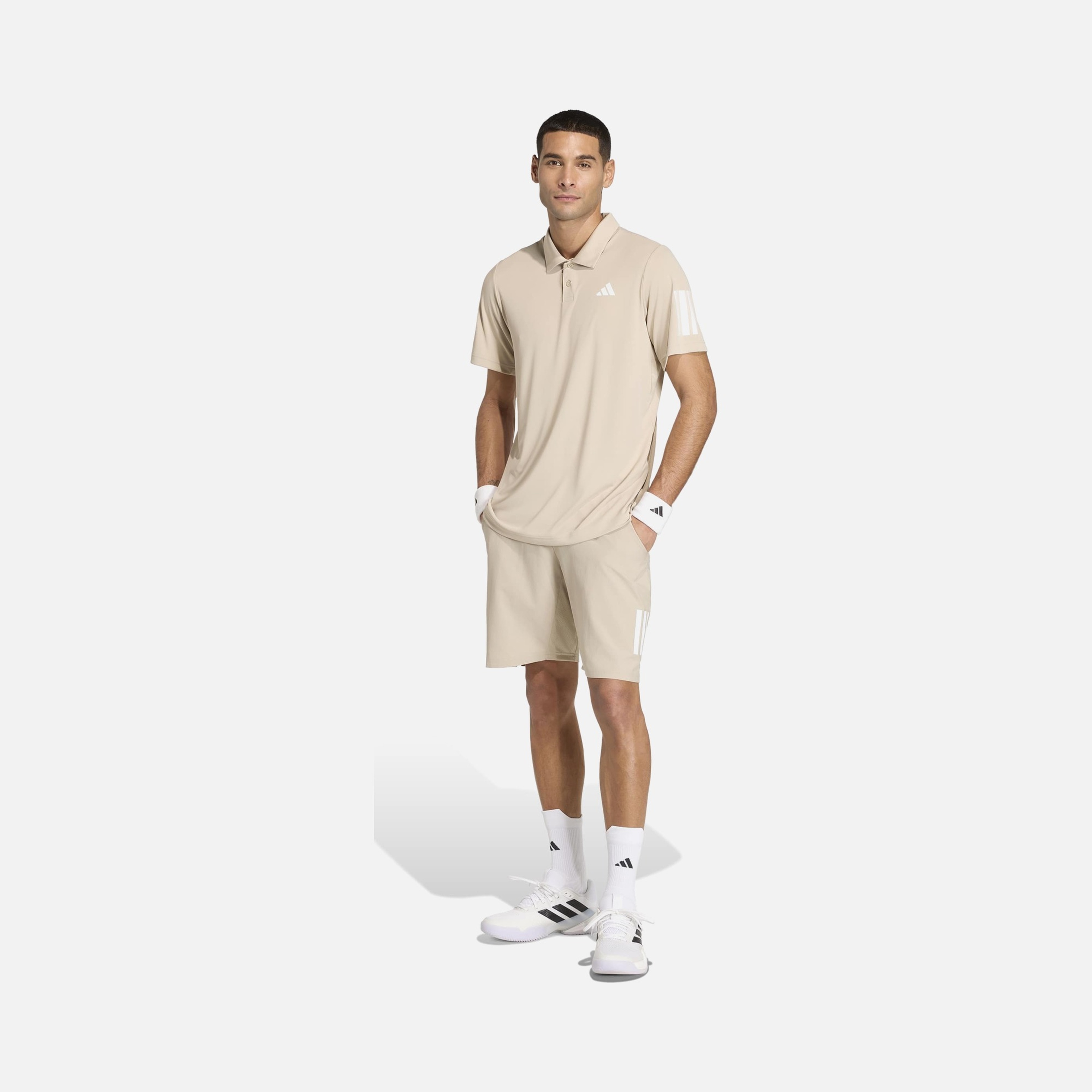 adidas Climacool Club Tennis 3-Stripes Two Button Polo Collar FreeLift Design Short-Sleeve Erkek Tişört