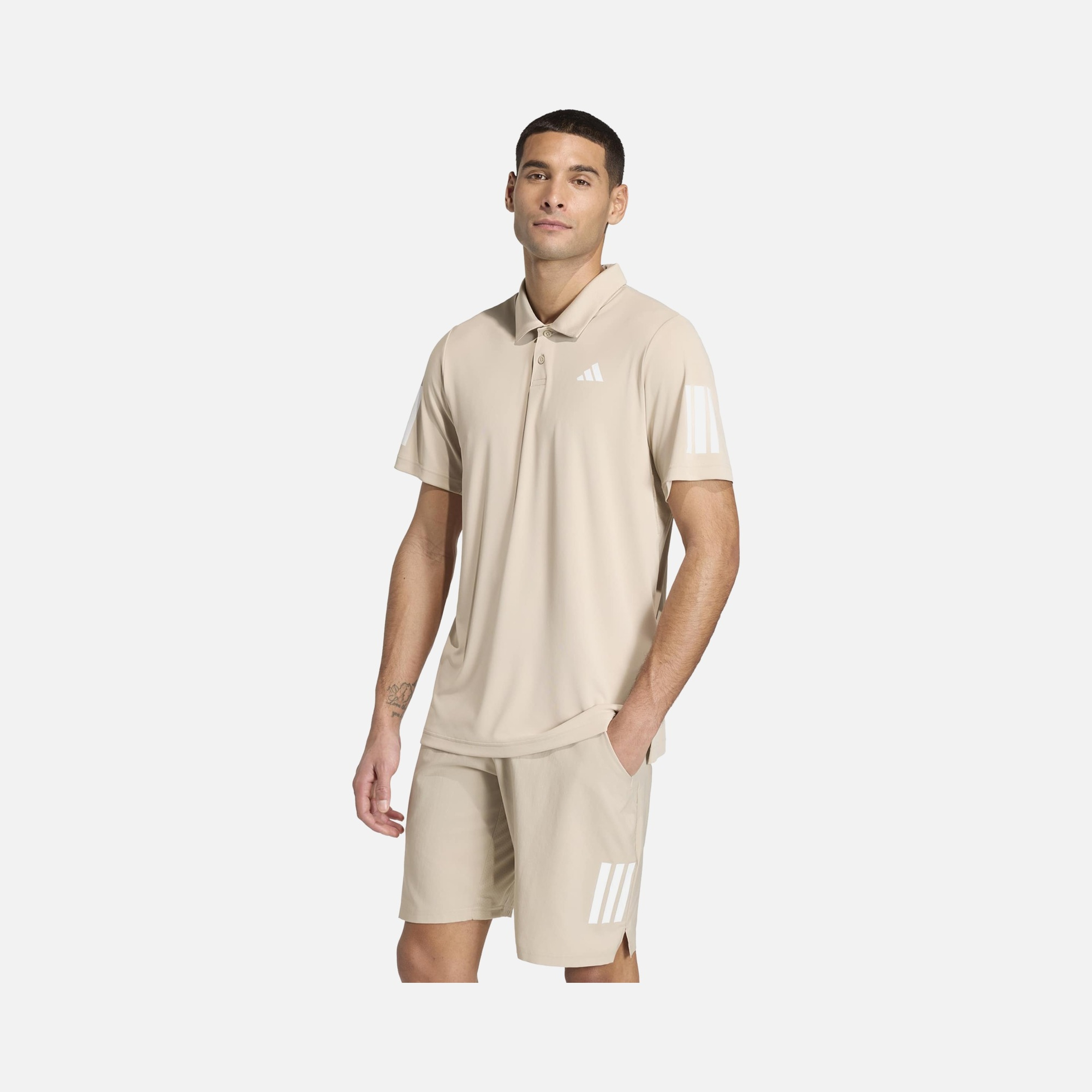 adidas Climacool Club Tennis 3-Stripes Two Button Polo Collar FreeLift Design Short-Sleeve Erkek Tişört