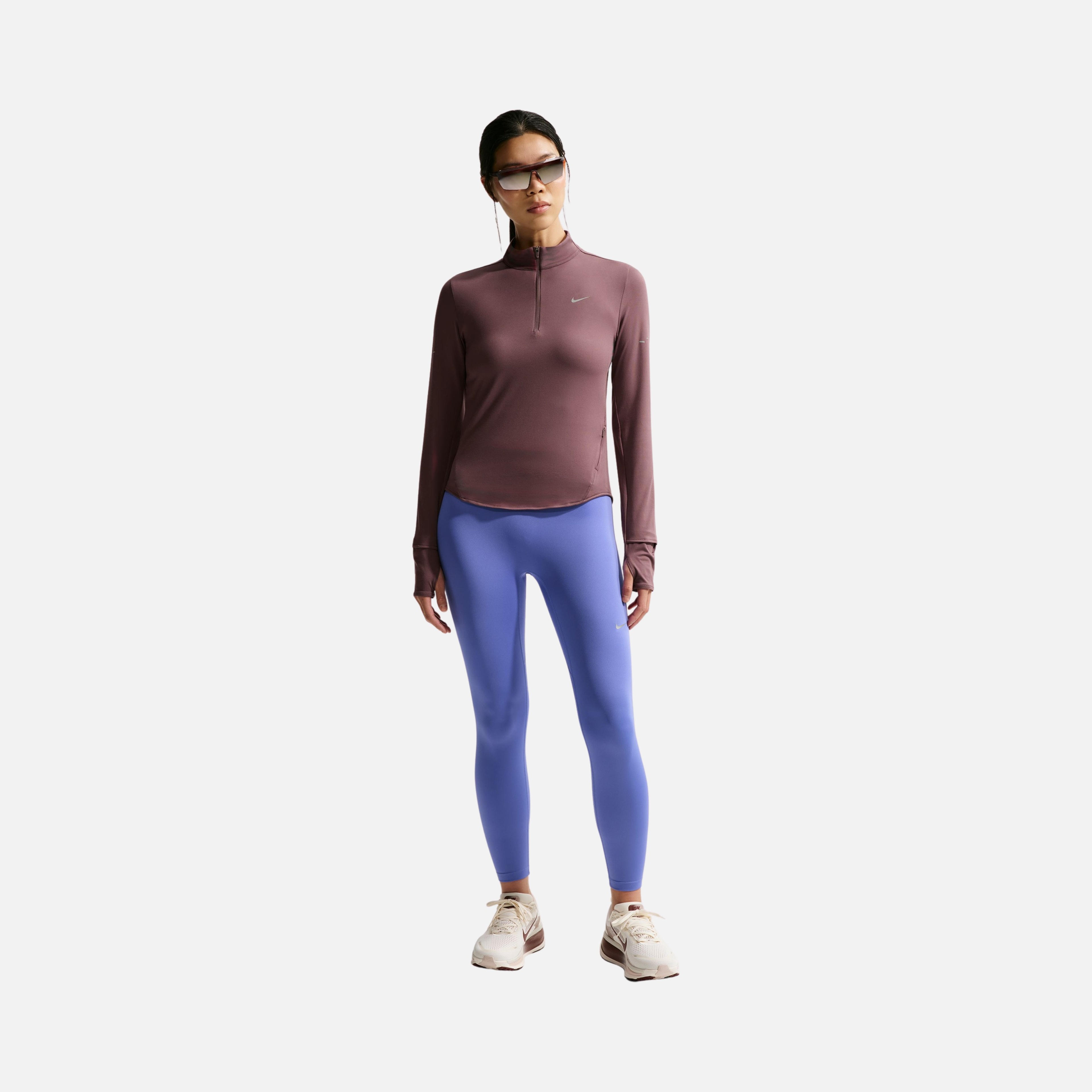 Nike Swift Dri-Fit UV 1/4-Zip Running Long-Sleeve Kadın Tişört