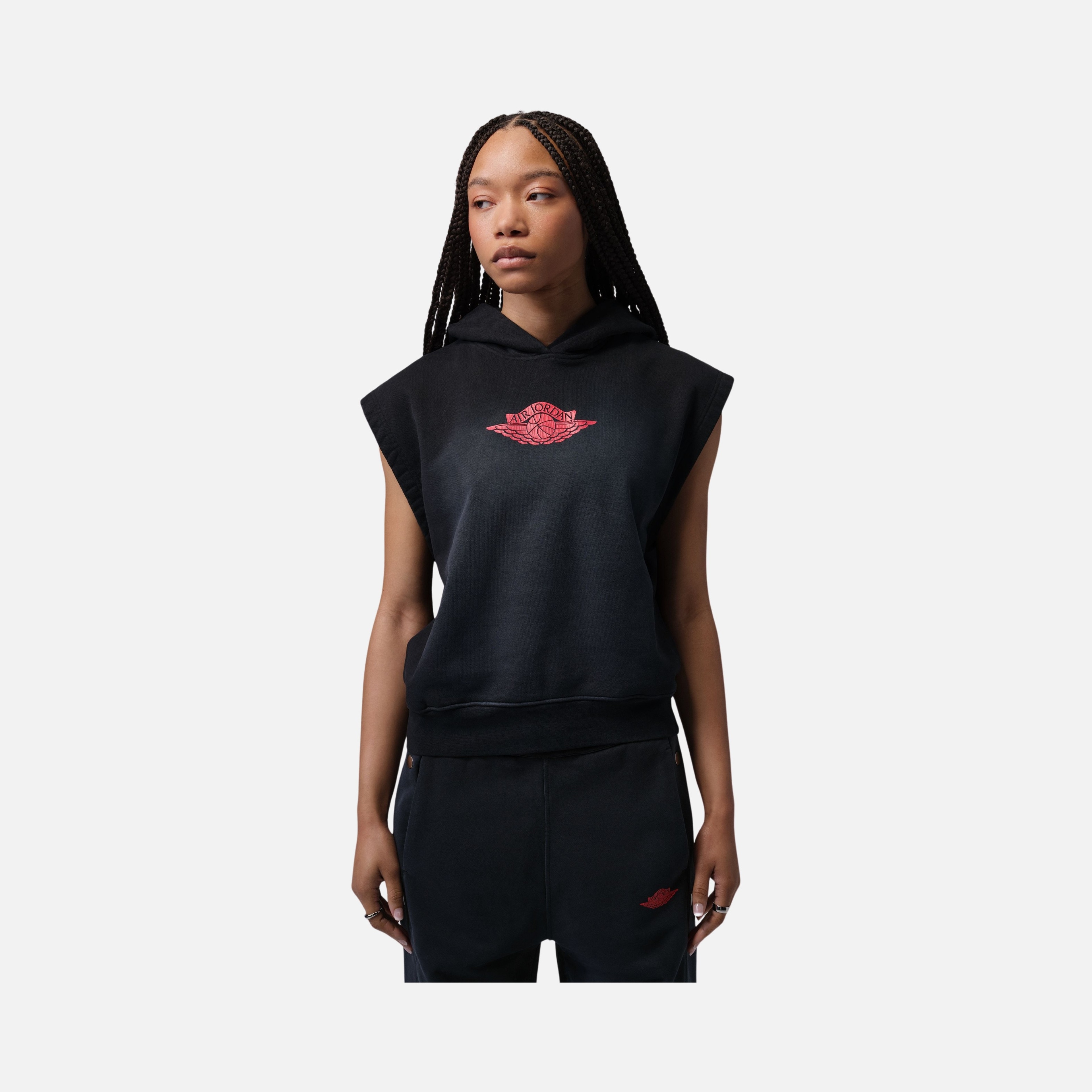 Nike Jordan Flight Fleece Ft Short-Sleeve Top Wings Kadın Tişört