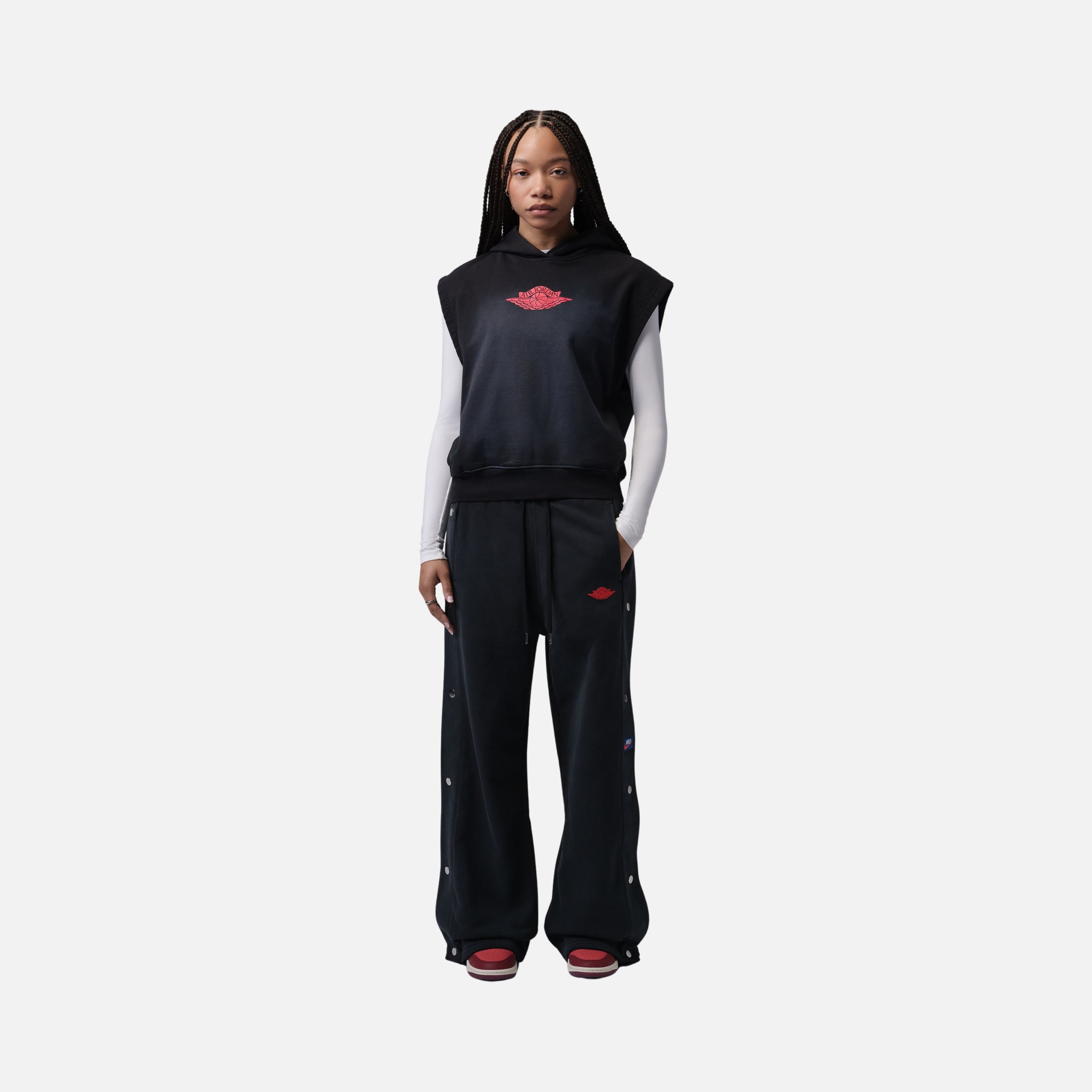 Nike Jordan Flight Fleece Ft Short-Sleeve Top Wings Kadın Tişört