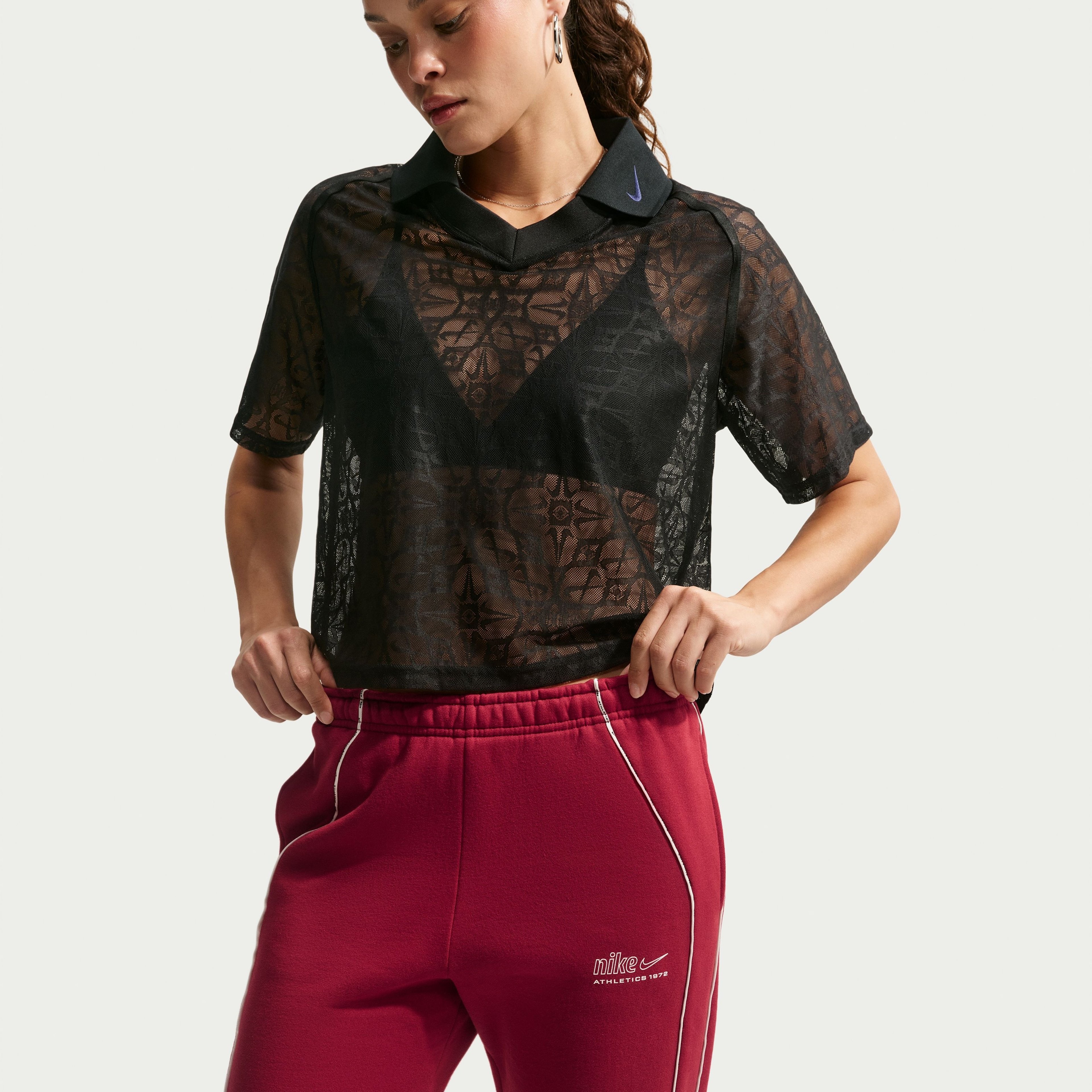 Nike Studio Fleece Mid-Rise Adjustable Cuff Kadın Pantolon