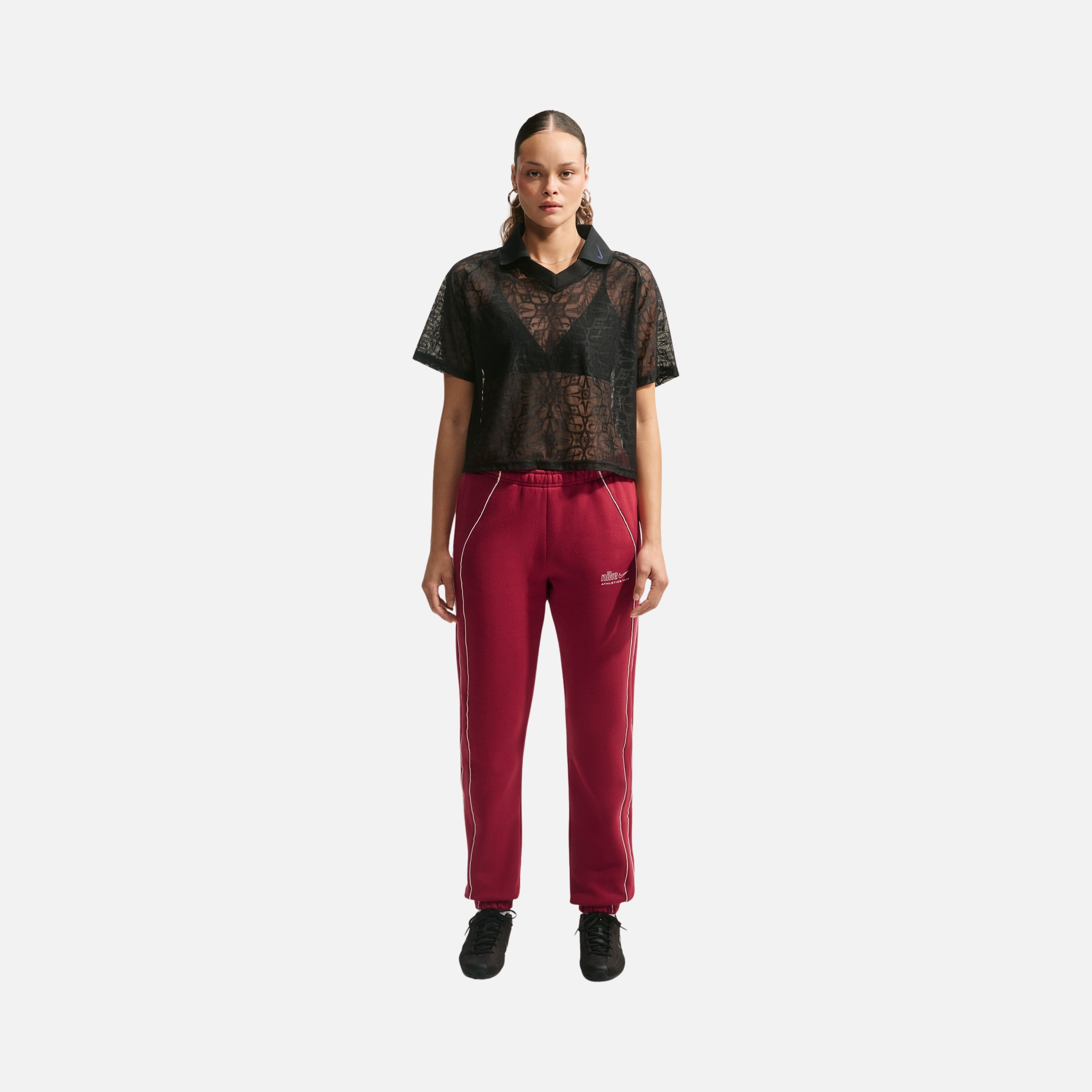 Nike Studio Fleece Mid-Rise Adjustable Cuff Kadın Pantolon